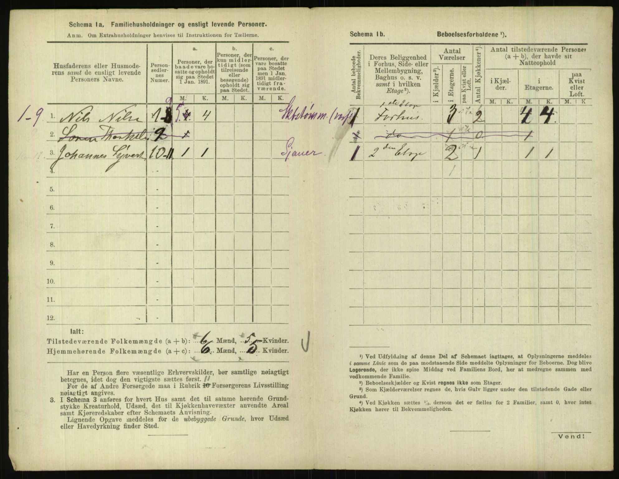 RA, 1891 census for 1001 Kristiansand, 1891, p. 1339