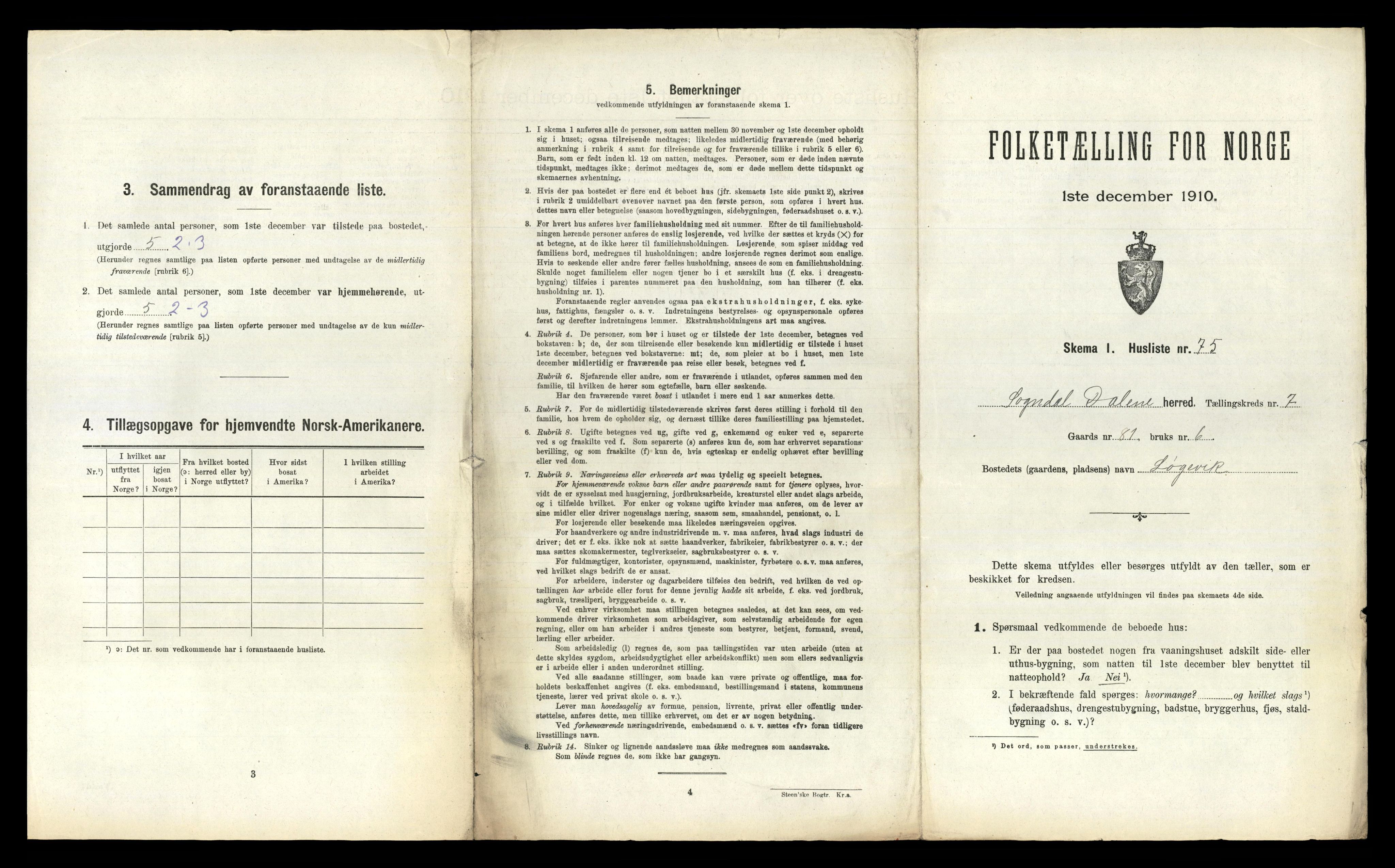 RA, 1910 census for Sokndal, 1910, p. 728