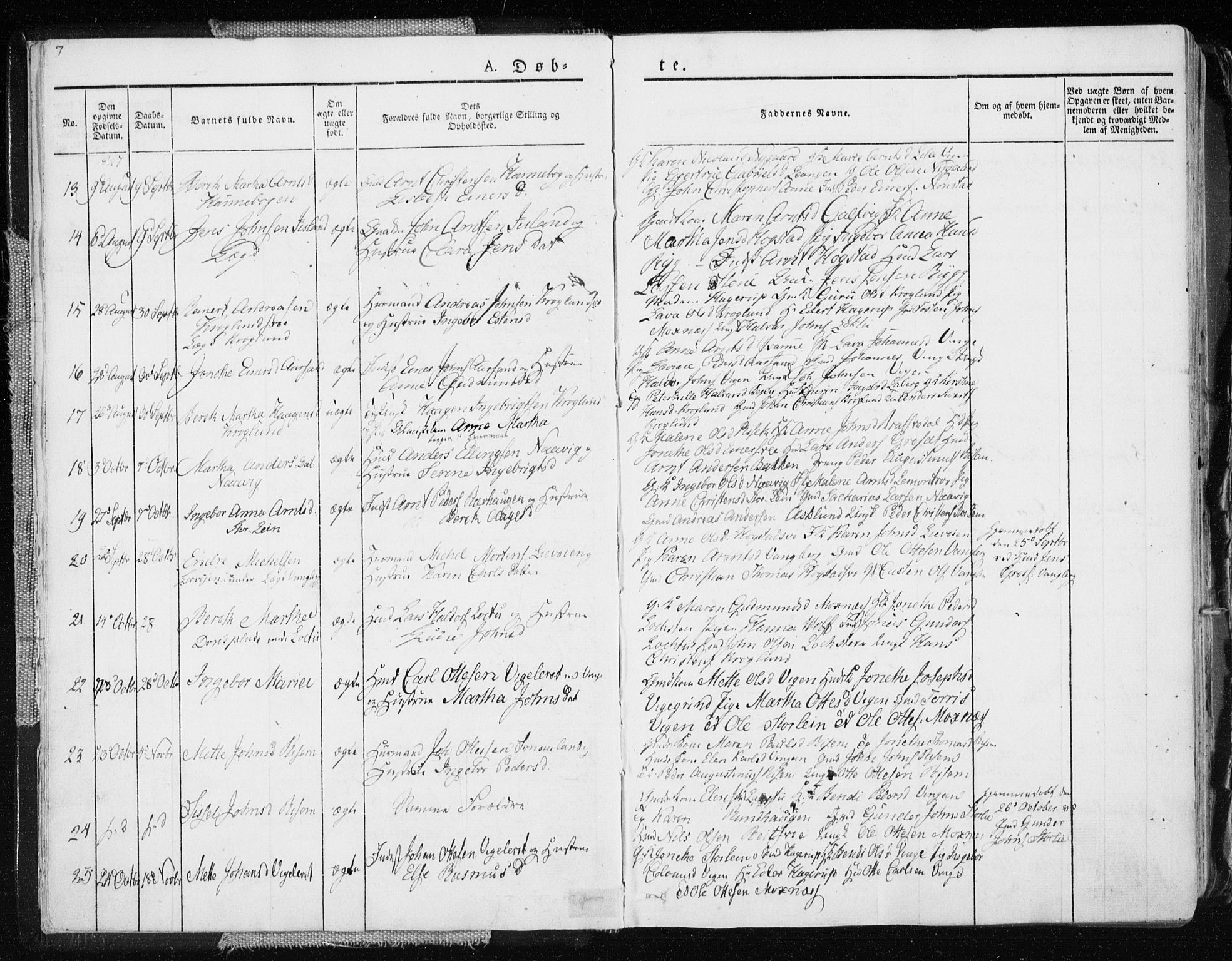 Ministerialprotokoller, klokkerbøker og fødselsregistre - Nord-Trøndelag, AV/SAT-A-1458/713/L0114: Parish register (official) no. 713A05, 1827-1839, p. 7