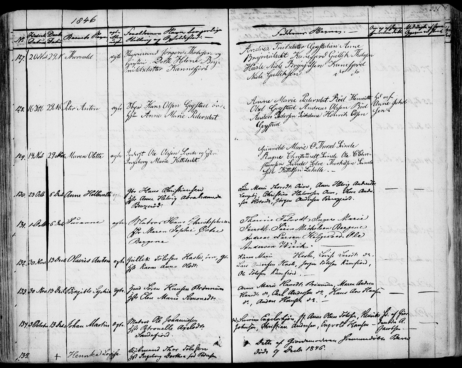 Sandar kirkebøker, SAKO/A-243/F/Fa/L0005: Parish register (official) no. 5, 1832-1847, p. 330-331