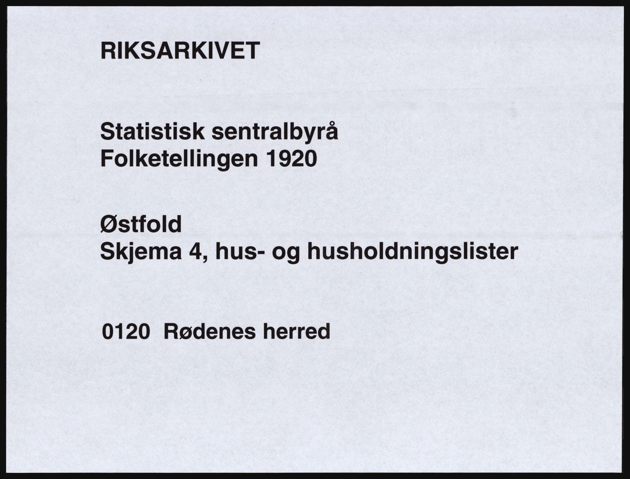 SAO, 1920 census for Rødenes, 1920, p. 22