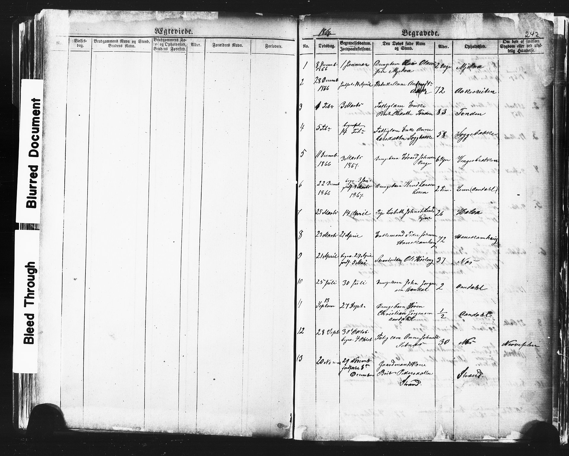 Ministerialprotokoller, klokkerbøker og fødselsregistre - Møre og Romsdal, SAT/A-1454/544/L0580: Parish register (copy) no. 544C02, 1867-1909, p. 242