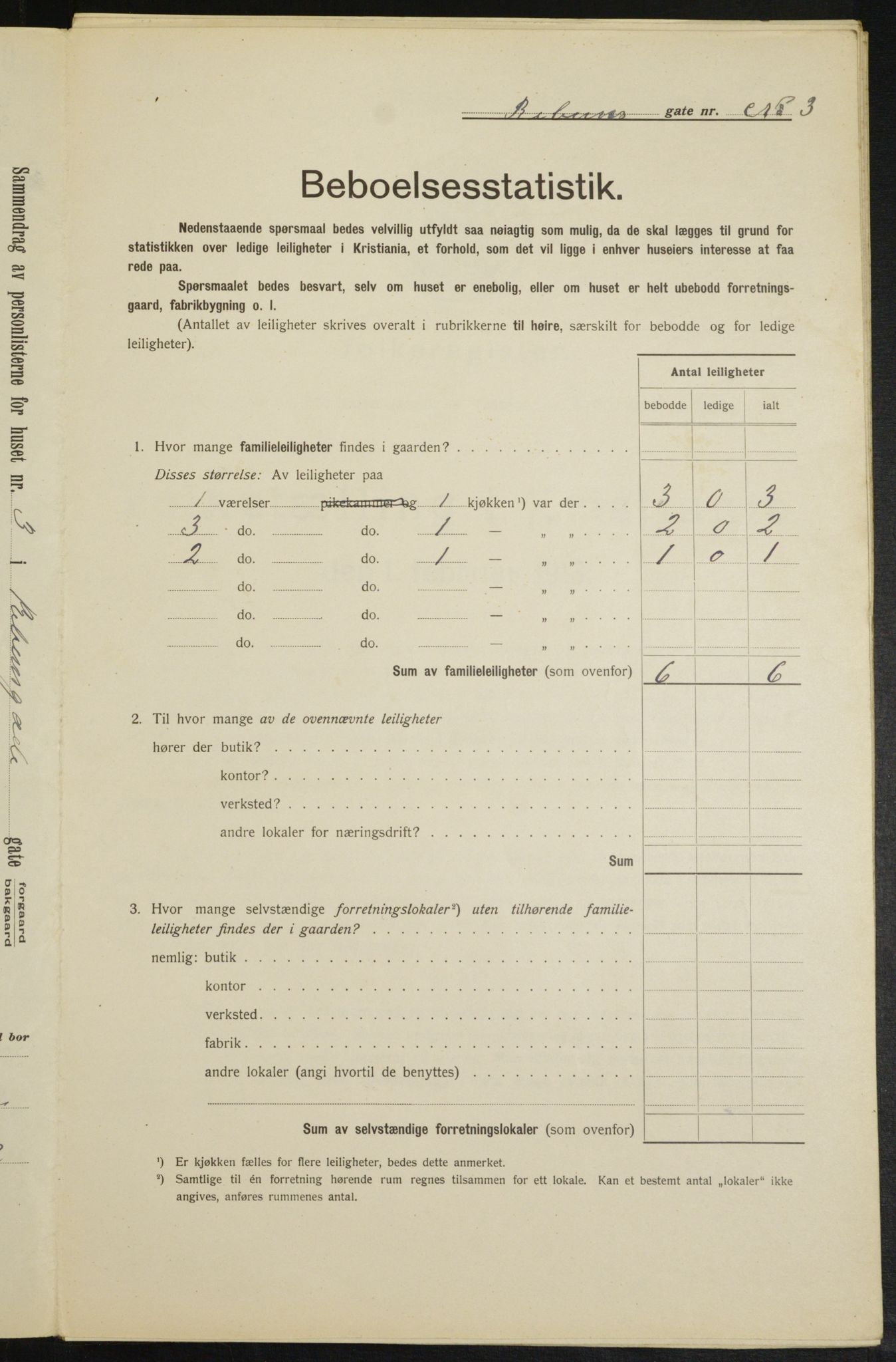 OBA, Municipal Census 1913 for Kristiania, 1913, p. 82958