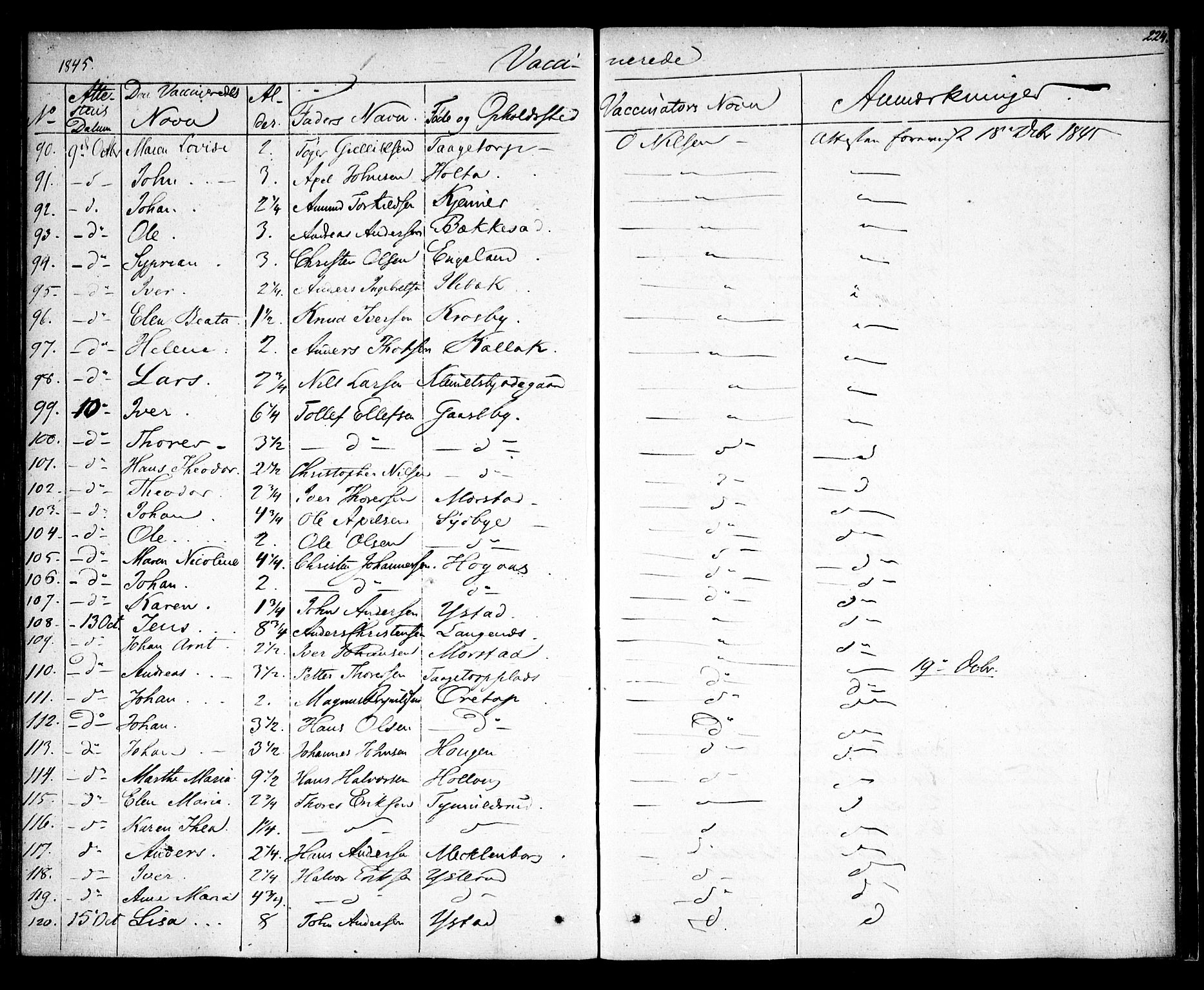 Rødenes prestekontor Kirkebøker, AV/SAO-A-2005/F/Fa/L0005: Parish register (official) no. I 5, 1838-1849, p. 224