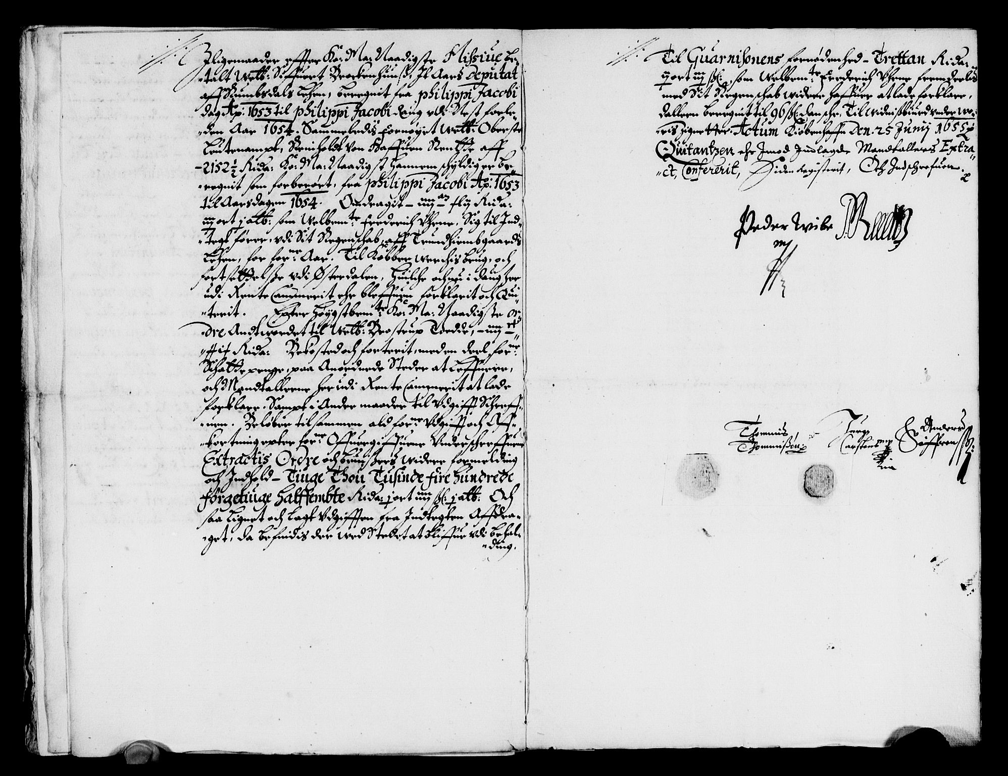 Rentekammeret inntil 1814, Reviderte regnskaper, Lensregnskaper, RA/EA-5023/R/Rb/Rbw/L0115: Trondheim len, 1647-1655