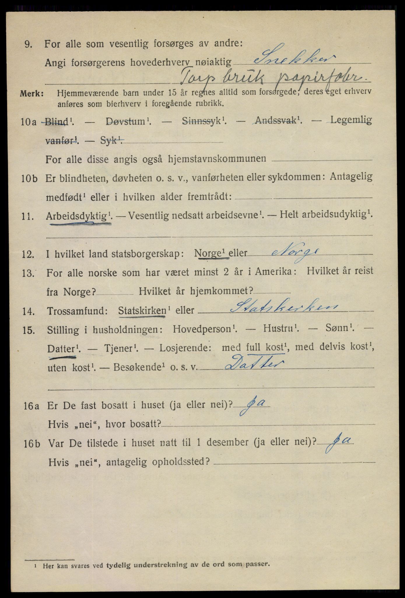 SAO, 1920 census for Fredrikstad, 1920, p. 15488