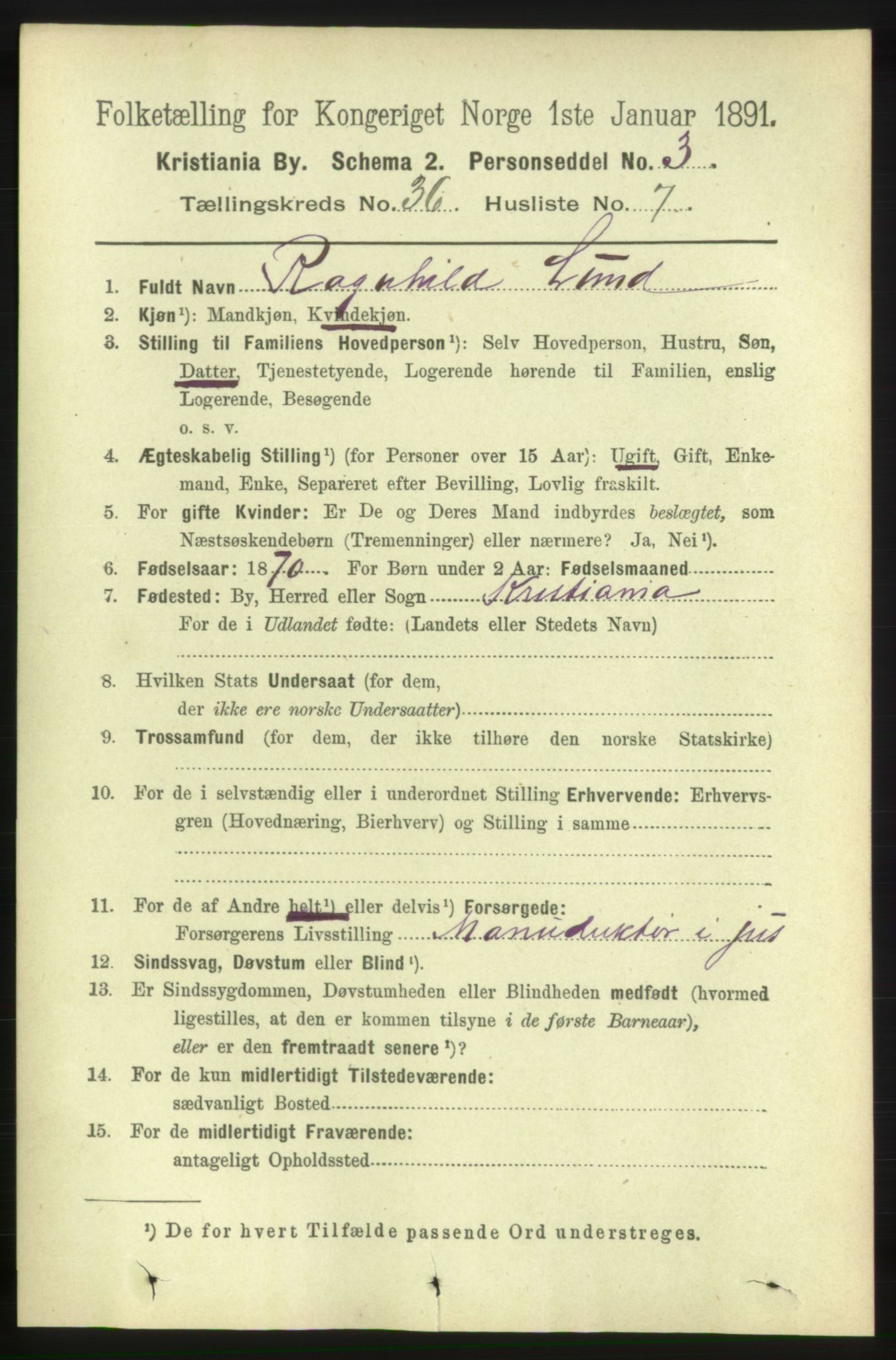 RA, 1891 census for 0301 Kristiania, 1891, p. 20145