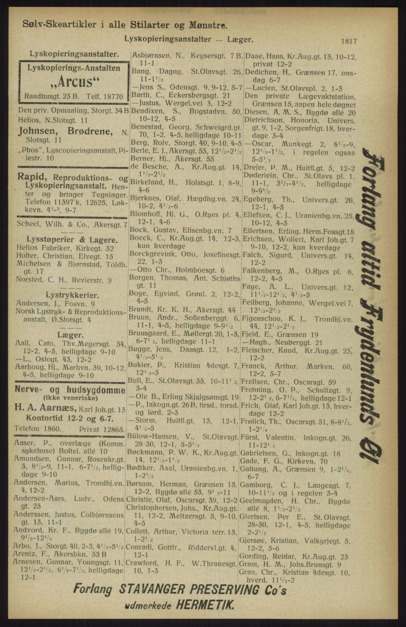 Kristiania/Oslo adressebok, PUBL/-, 1914, p. 1817