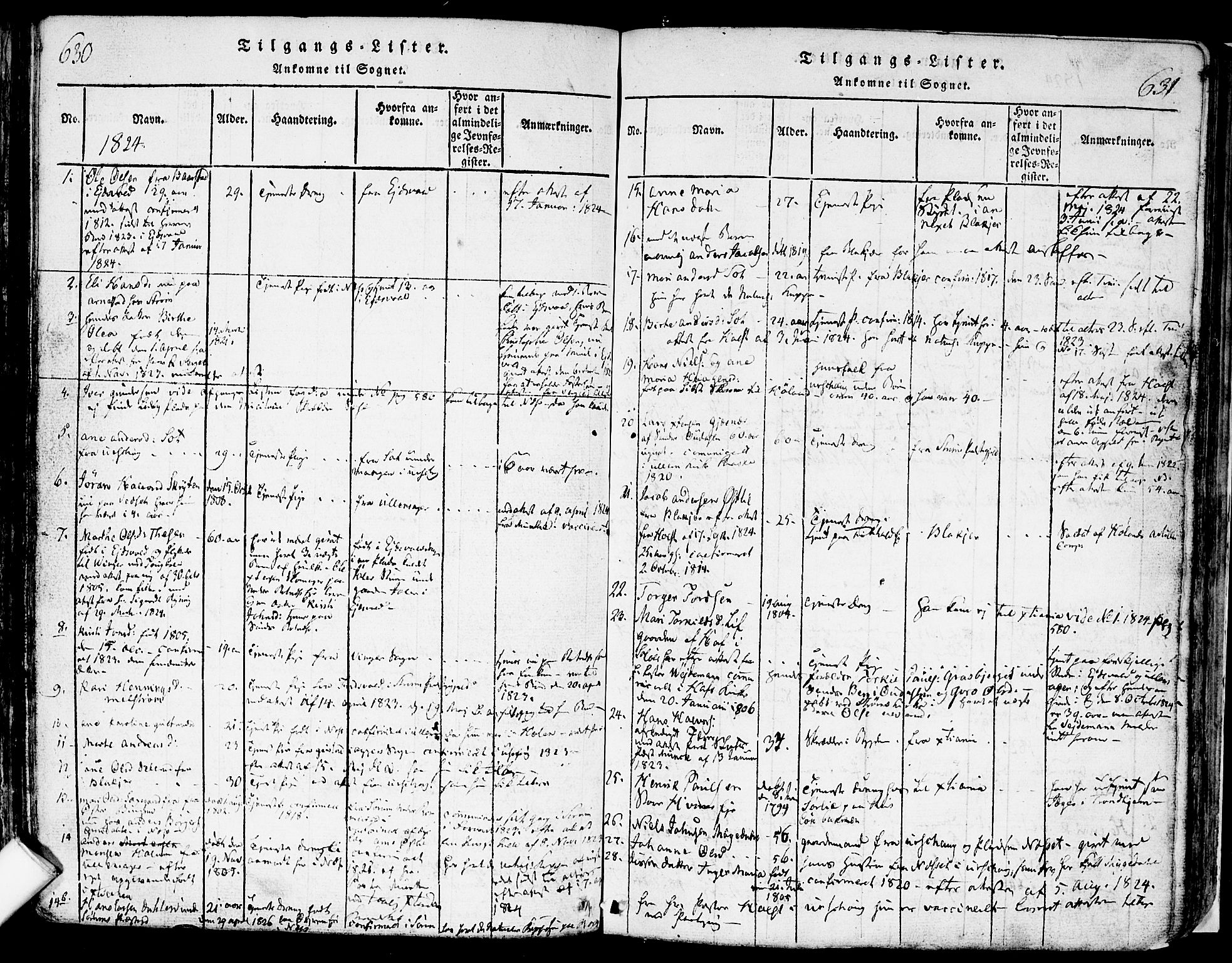 Nes prestekontor Kirkebøker, SAO/A-10410/F/Fa/L0005: Parish register (official) no. I 5, 1815-1835, p. 630-631