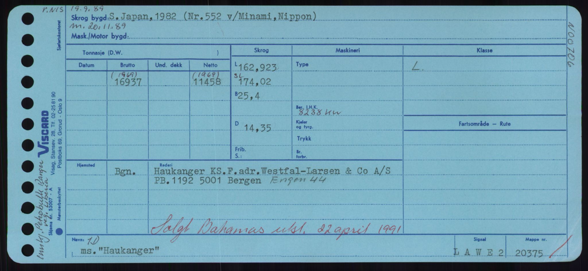 Sjøfartsdirektoratet med forløpere, Skipsmålingen, AV/RA-S-1627/H/Hd/L0014: Fartøy, H-Havl, p. 423