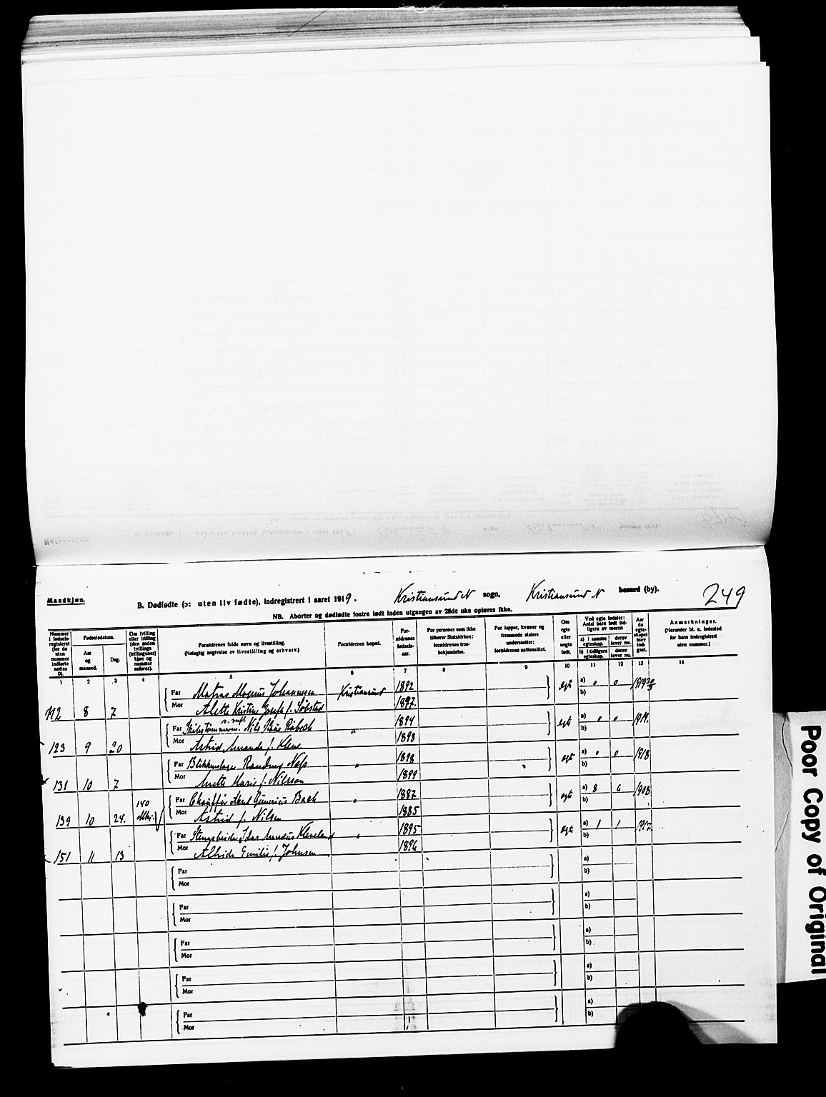 Ministerialprotokoller, klokkerbøker og fødselsregistre - Møre og Romsdal, AV/SAT-A-1454/572/L0861: Parish register (official) no. 572D05, 1913-1920