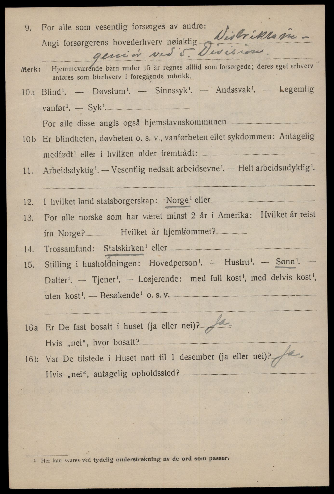 SAT, 1920 census for Trondheim, 1920, p. 67035