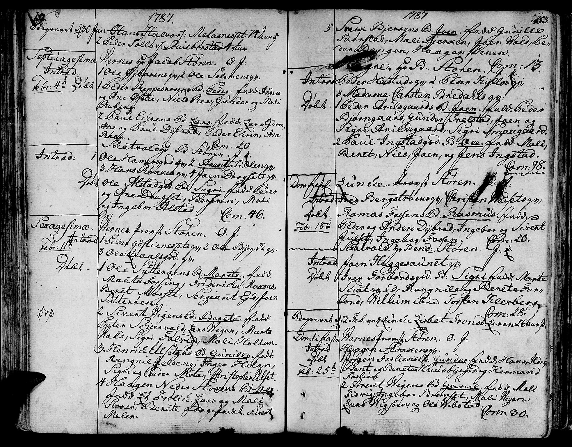 Ministerialprotokoller, klokkerbøker og fødselsregistre - Nord-Trøndelag, SAT/A-1458/709/L0059: Parish register (official) no. 709A06, 1781-1797, p. 152-153