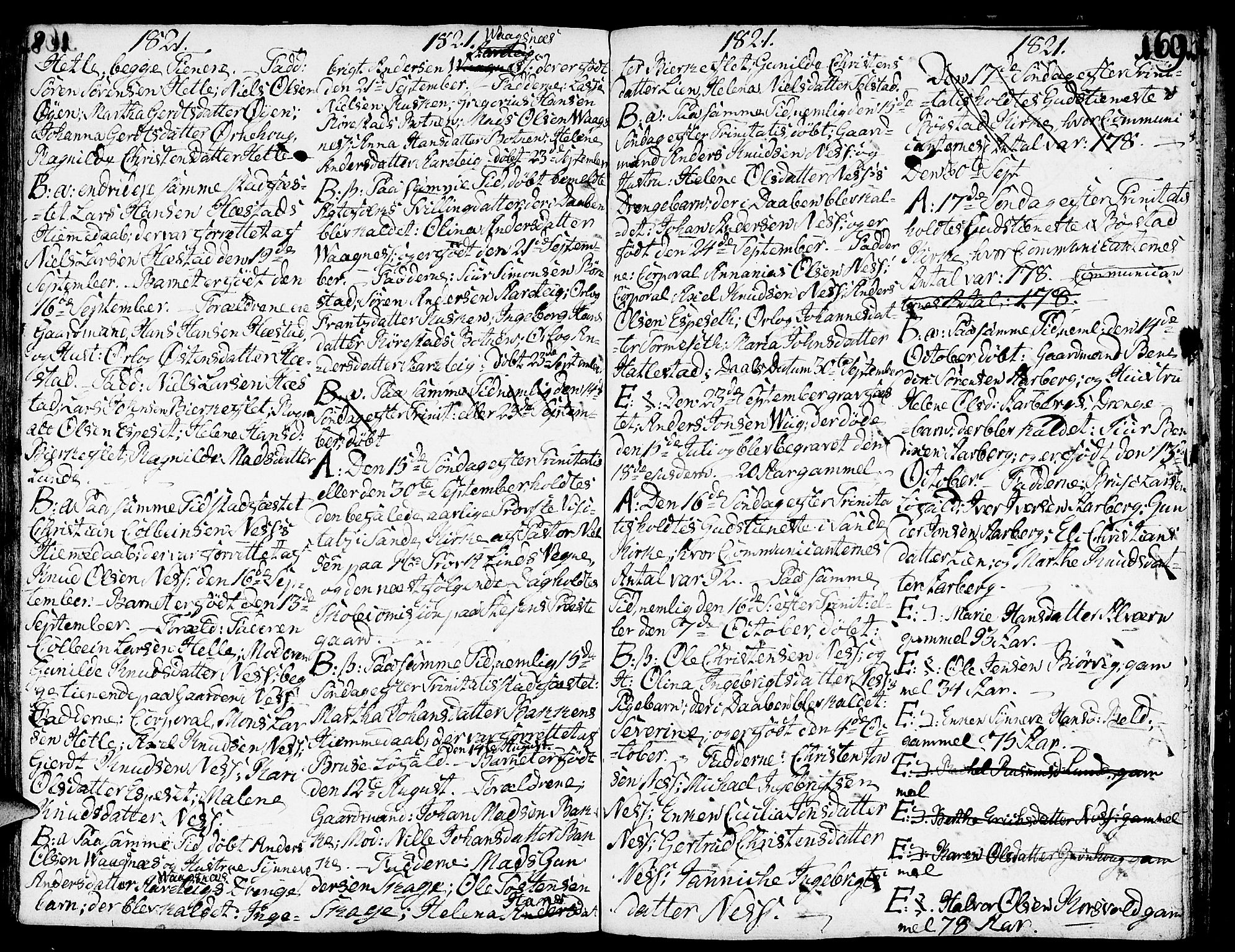 Gaular sokneprestembete, SAB/A-80001/H/Haa: Parish register (official) no. A 2, 1785-1821, p. 169