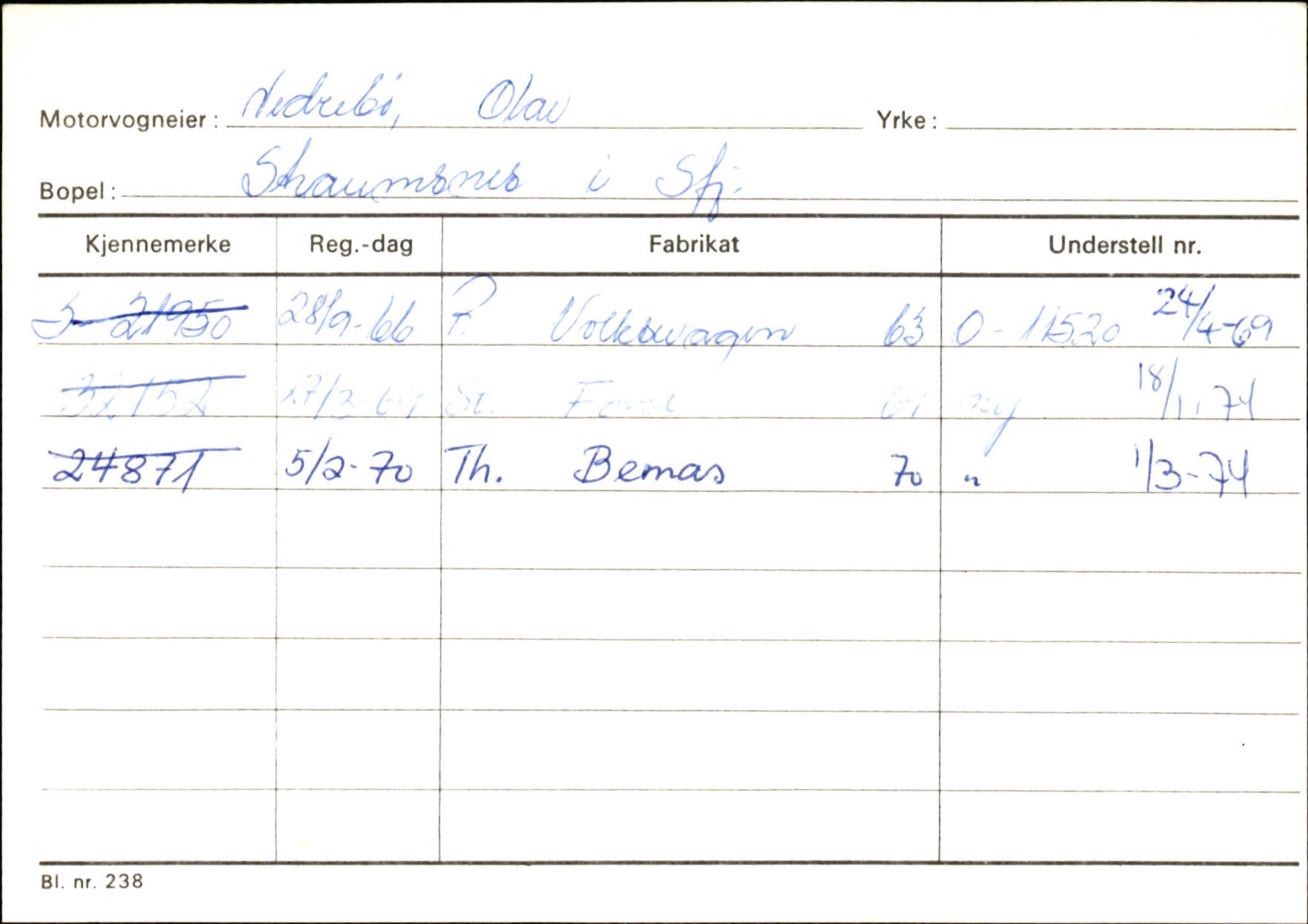 Statens vegvesen, Sogn og Fjordane vegkontor, AV/SAB-A-5301/4/F/L0125: Eigarregister Sogndal V-Å. Aurland A-Å. Fjaler A-N, 1945-1975, p. 2629