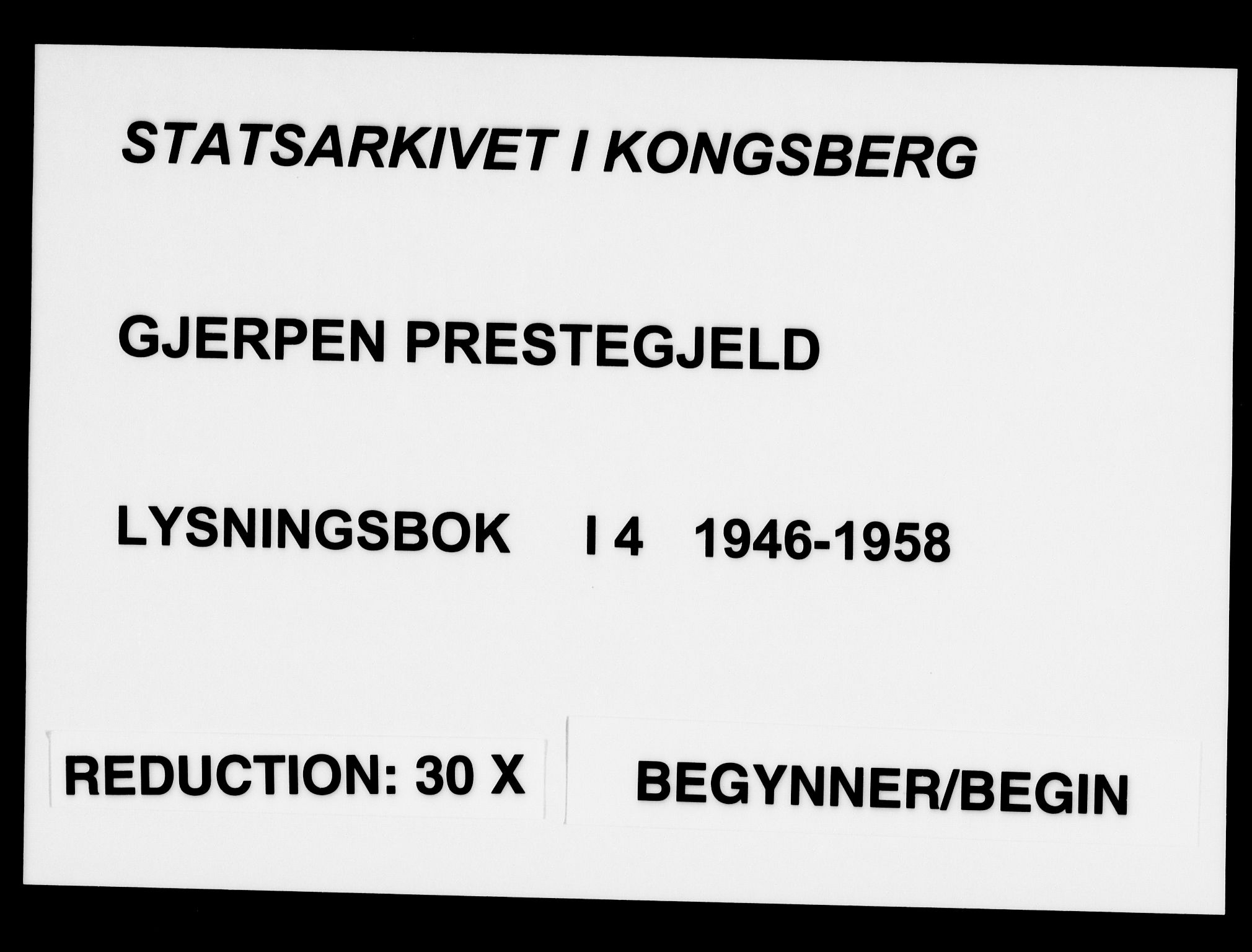 Gjerpen kirkebøker, SAKO/A-265/H/Ha/L0004: Banns register no. I 4, 1946-1958