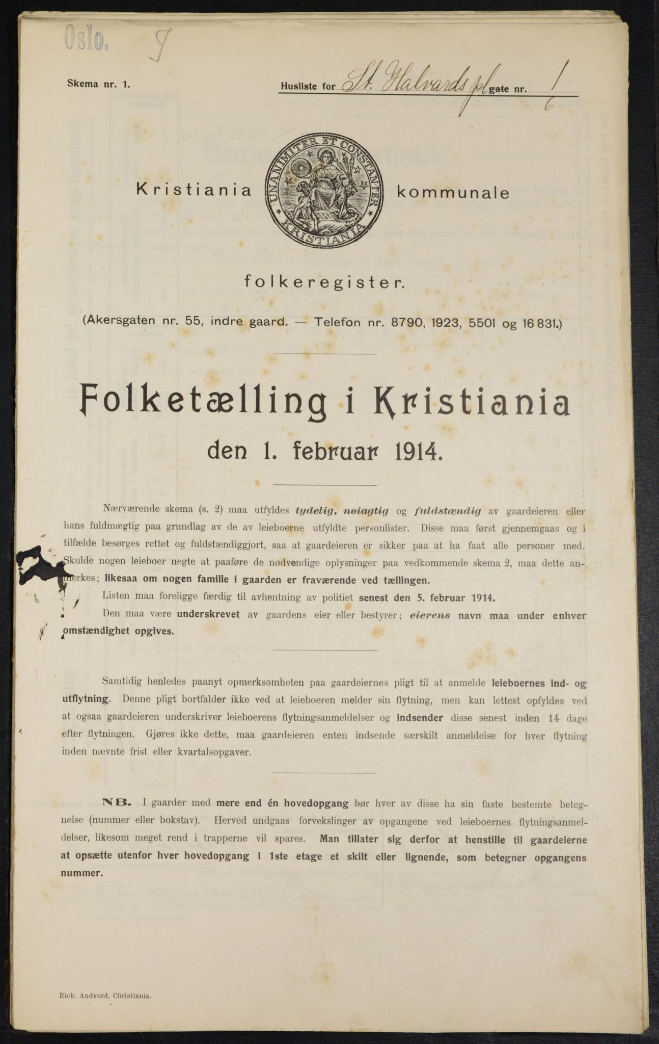 OBA, Municipal Census 1914 for Kristiania, 1914, p. 87741