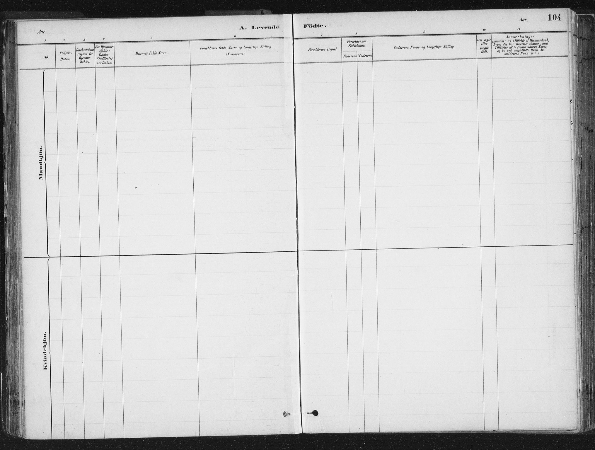 Ministerialprotokoller, klokkerbøker og fødselsregistre - Sør-Trøndelag, SAT/A-1456/659/L0739: Parish register (official) no. 659A09, 1879-1893, p. 104