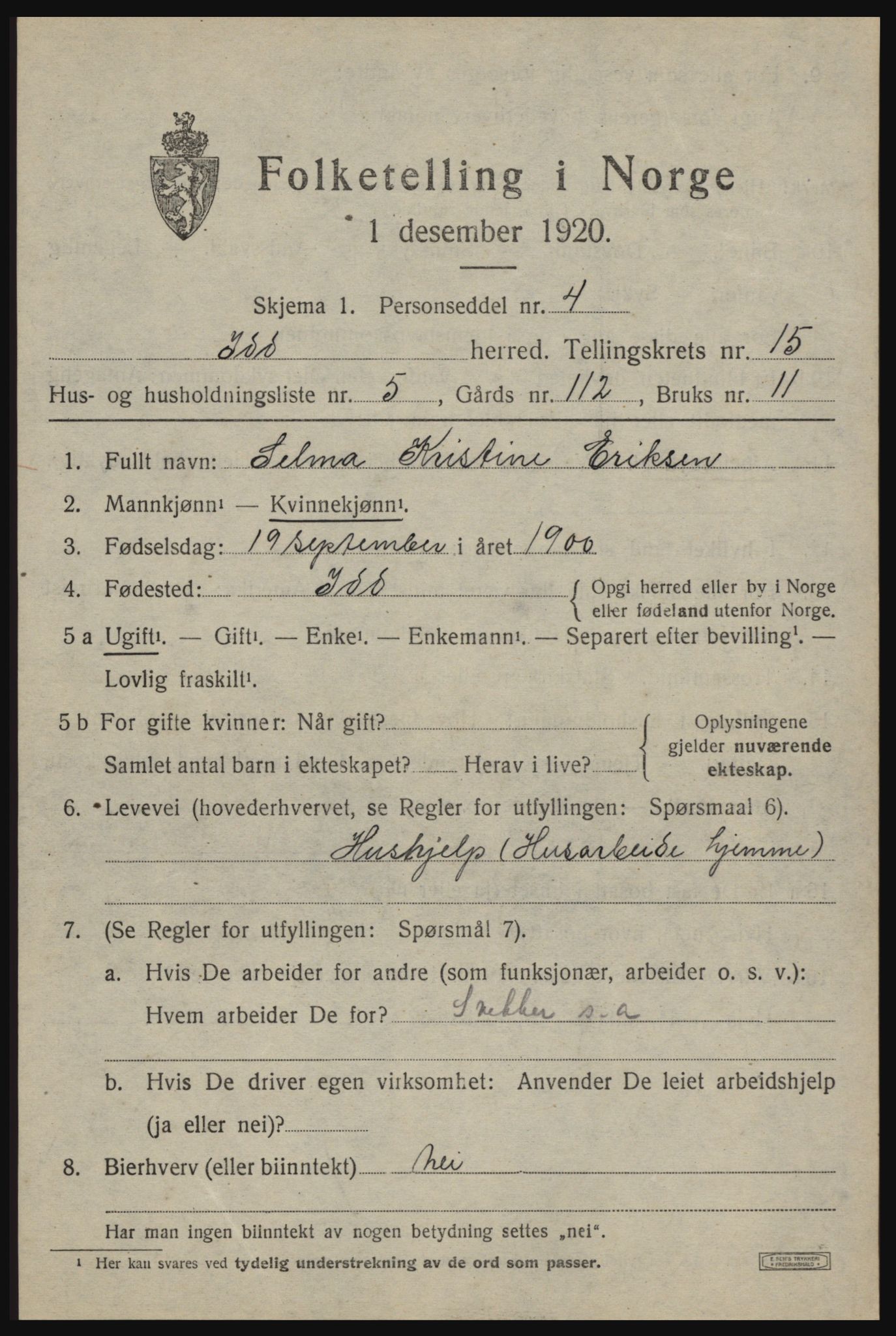 SAO, 1920 census for Idd, 1920, p. 13731