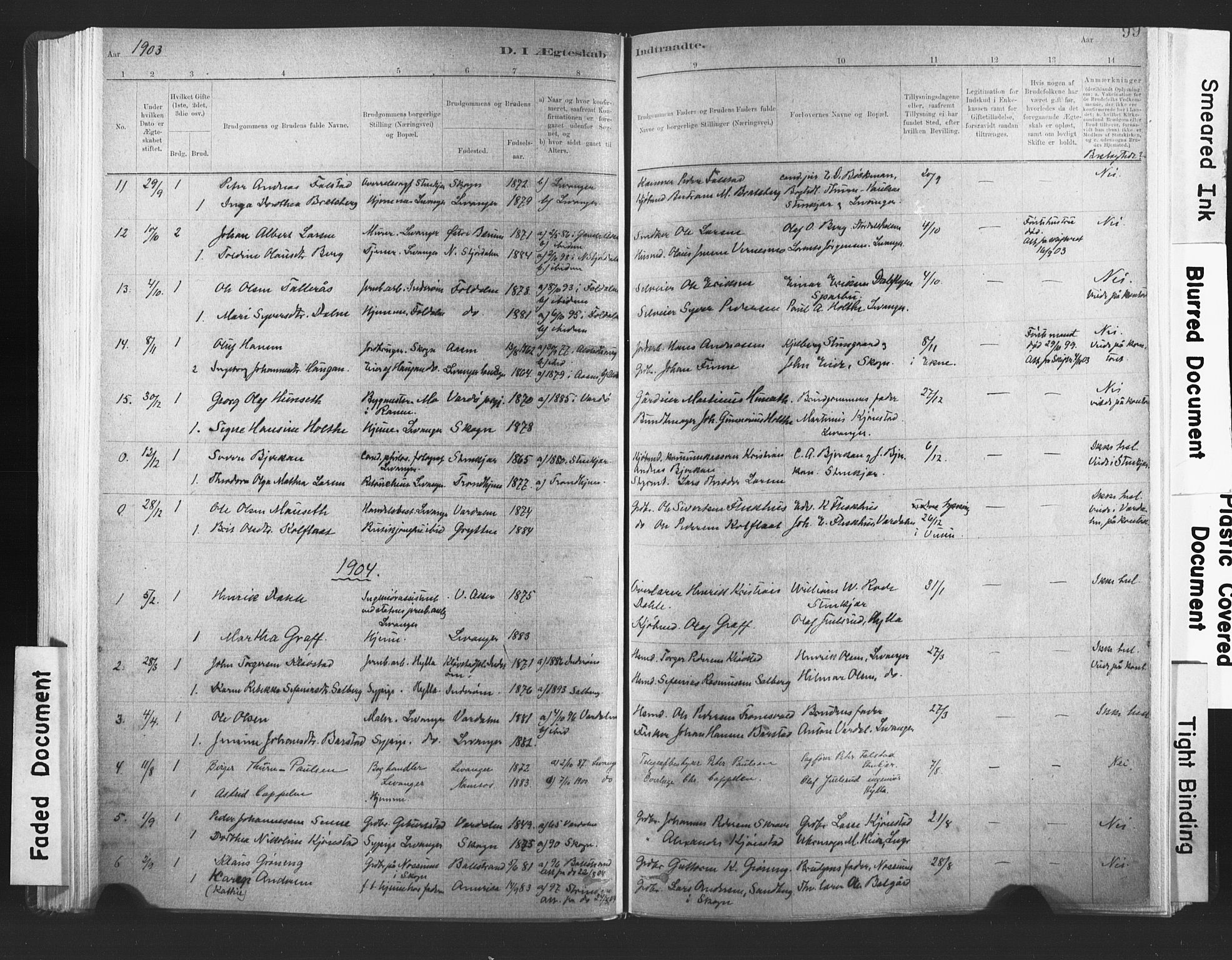 Ministerialprotokoller, klokkerbøker og fødselsregistre - Nord-Trøndelag, SAT/A-1458/720/L0189: Parish register (official) no. 720A05, 1880-1911, p. 99