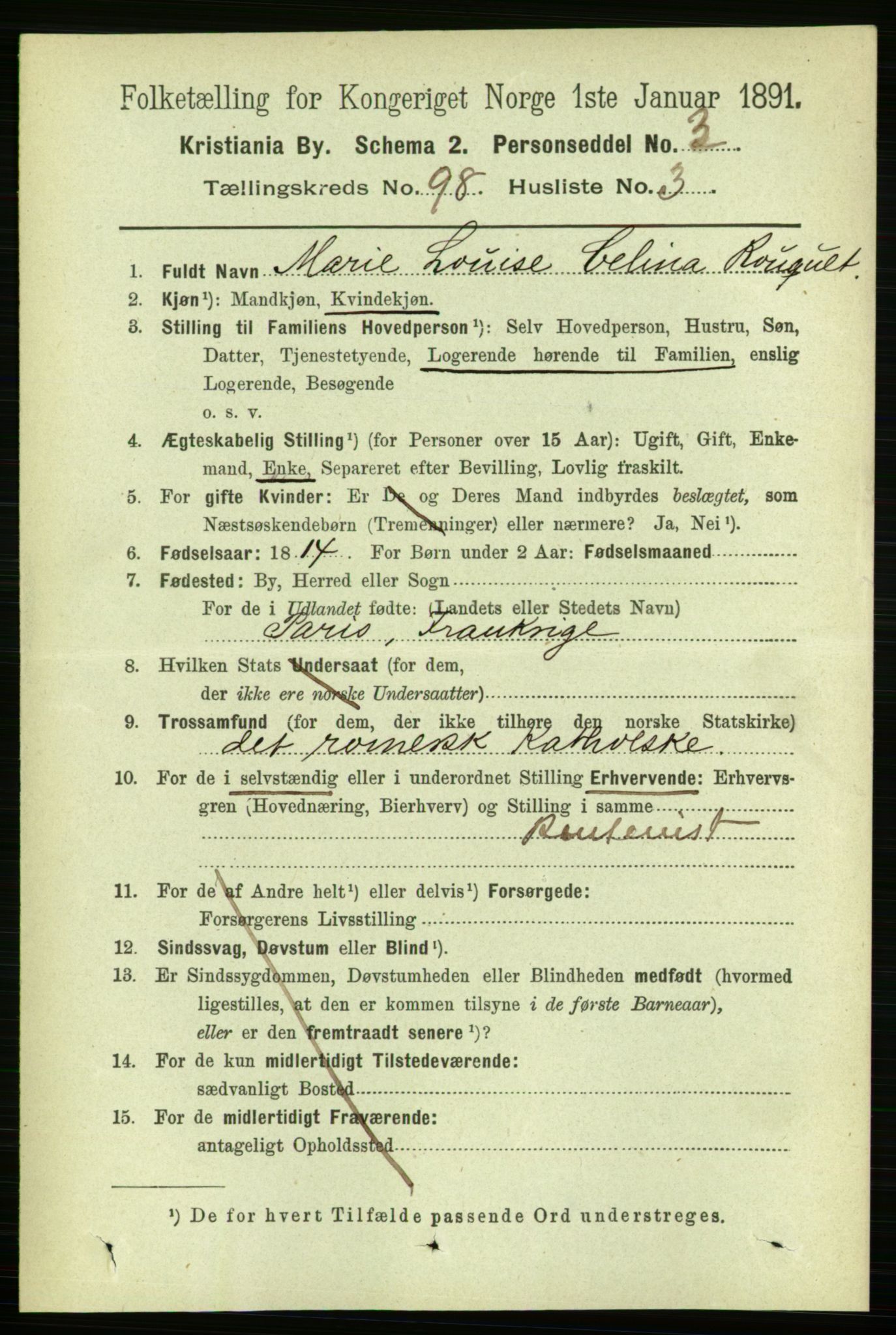 RA, 1891 census for 0301 Kristiania, 1891, p. 47772