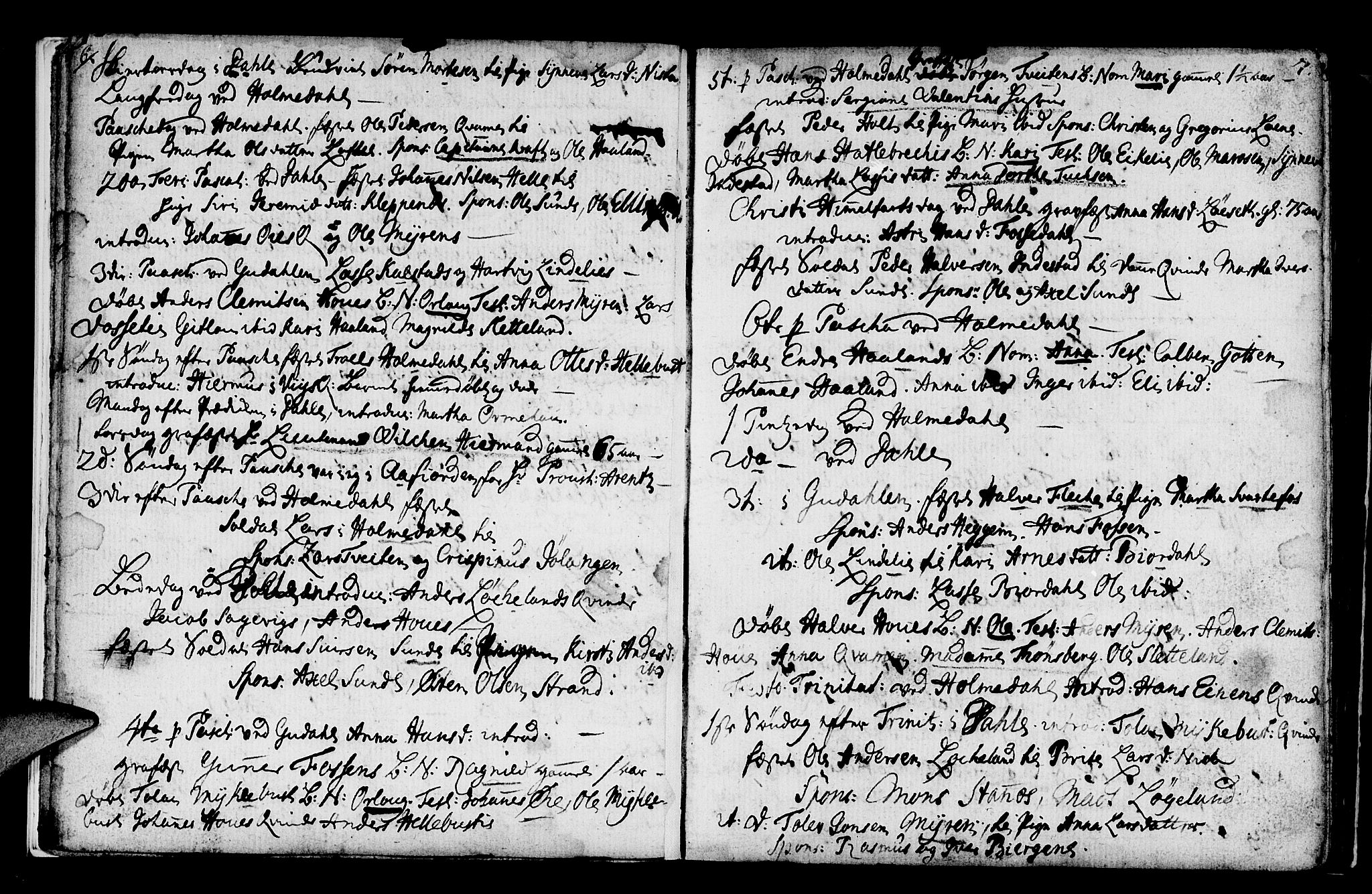 Fjaler sokneprestembete, AV/SAB-A-79801/H/Haa/Haaa/L0001: Parish register (official) no. A 1, 1755-1778, p. 6-7