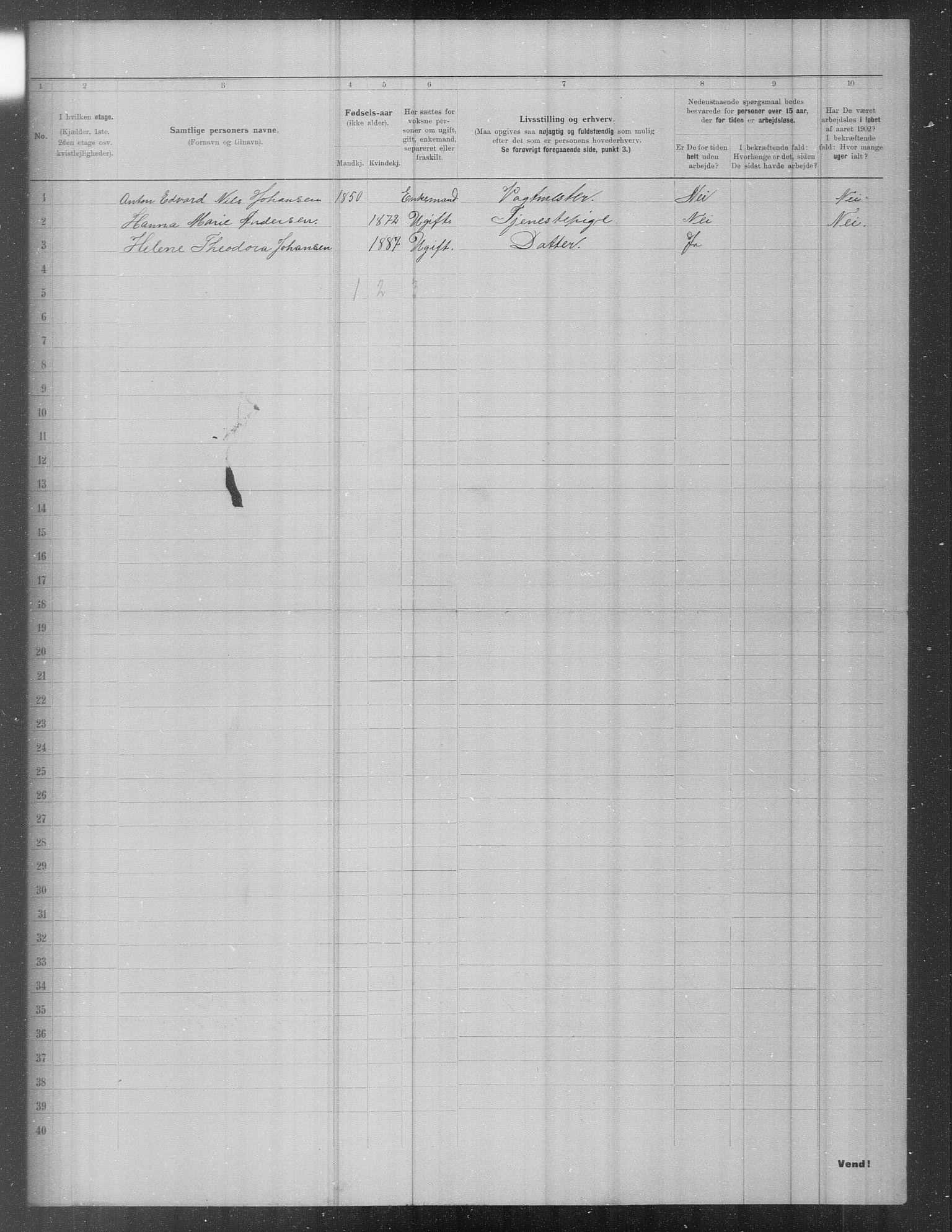 OBA, Municipal Census 1902 for Kristiania, 1902, p. 83