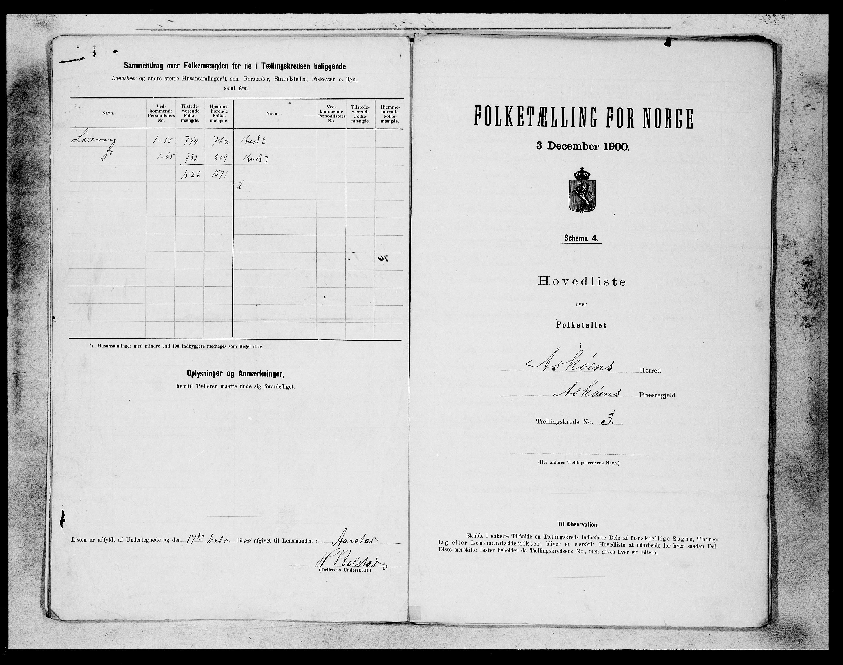 SAB, 1900 census for Askøy, 1900, p. 5