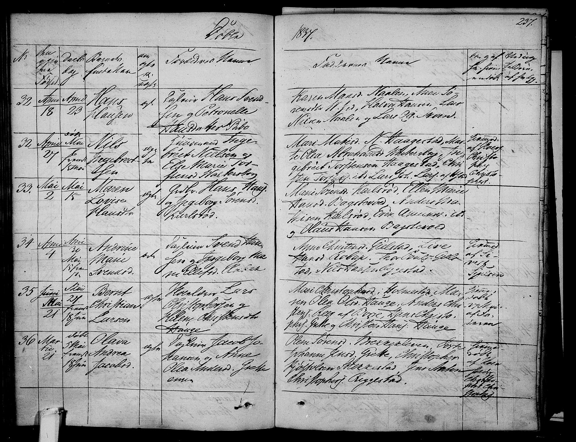 Våle kirkebøker, SAKO/A-334/F/Fa/L0008: Parish register (official) no. I 8, 1824-1844, p. 237