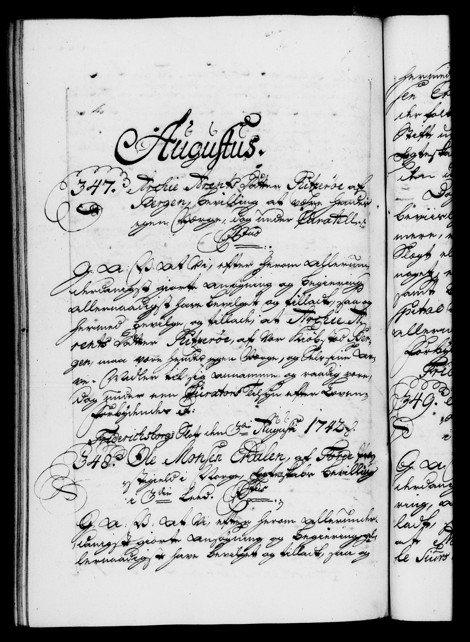 Danske Kanselli 1572-1799, AV/RA-EA-3023/F/Fc/Fca/Fcaa/L0032: Norske registre, 1741-1742, p. 622b