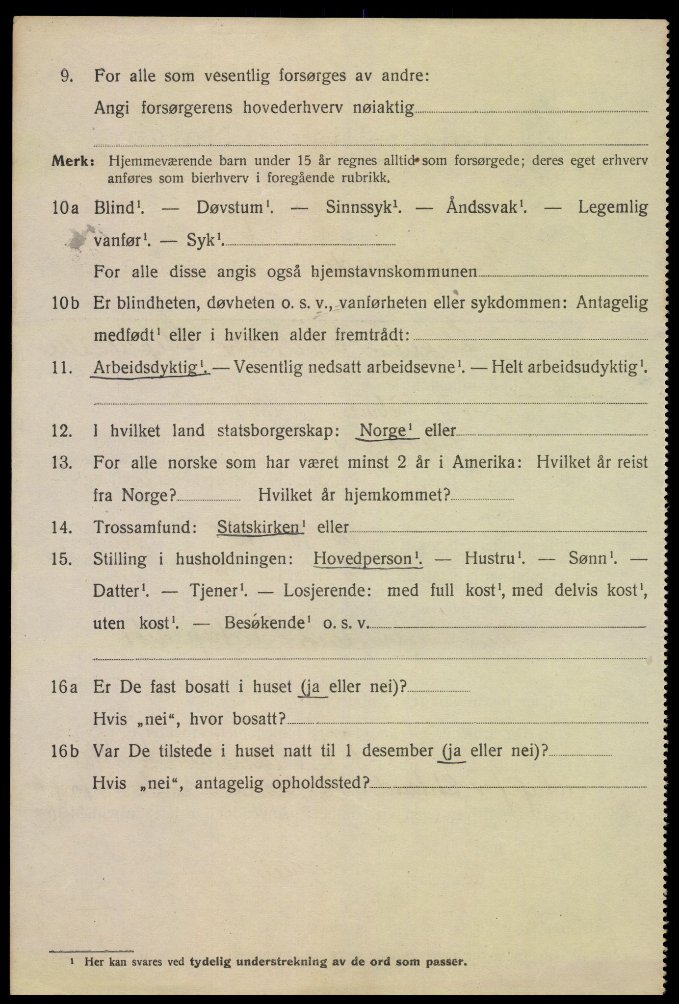 SAK, 1920 census for Kristiansand, 1920, p. 44848