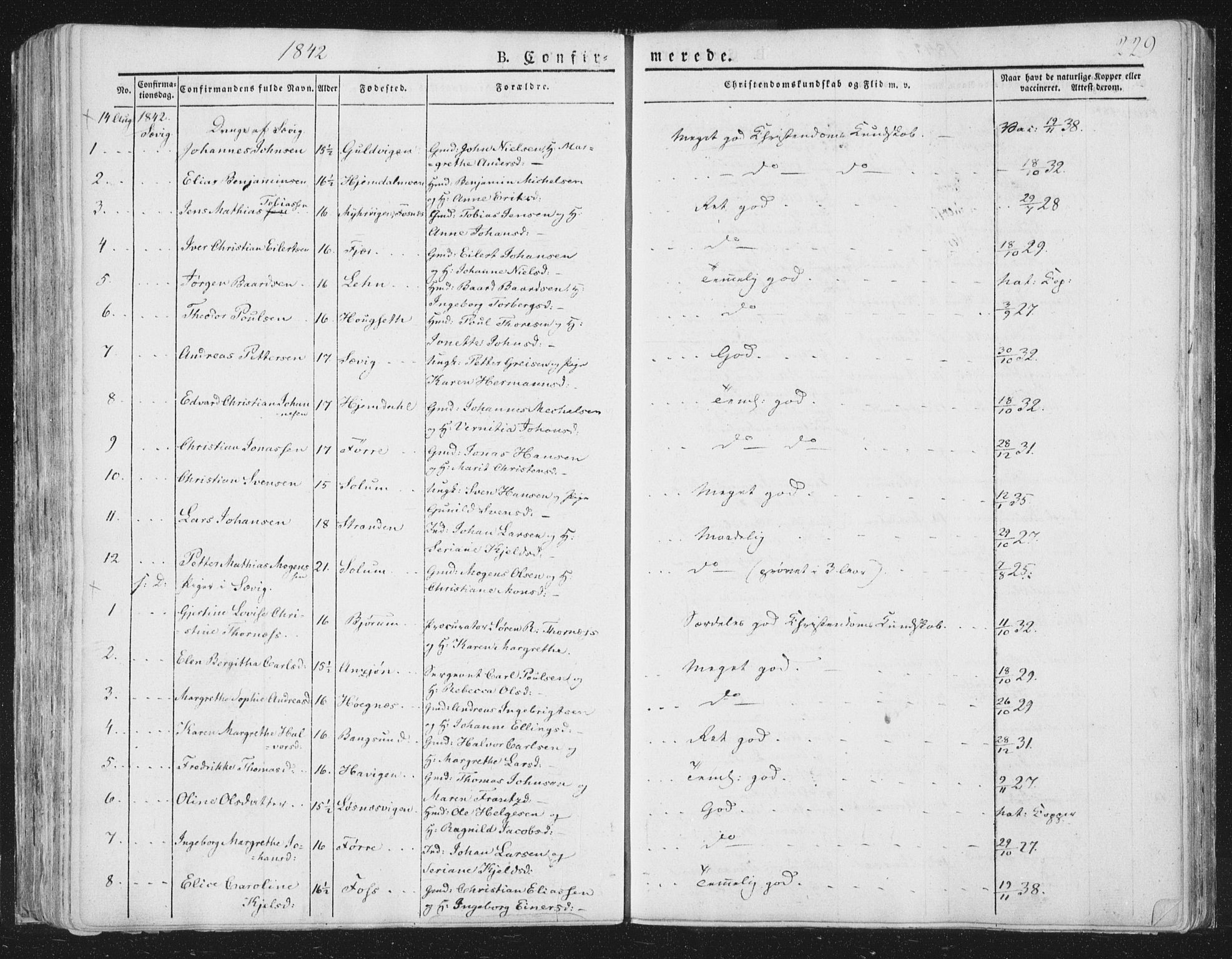 Ministerialprotokoller, klokkerbøker og fødselsregistre - Nord-Trøndelag, AV/SAT-A-1458/764/L0551: Parish register (official) no. 764A07a, 1824-1864, p. 229