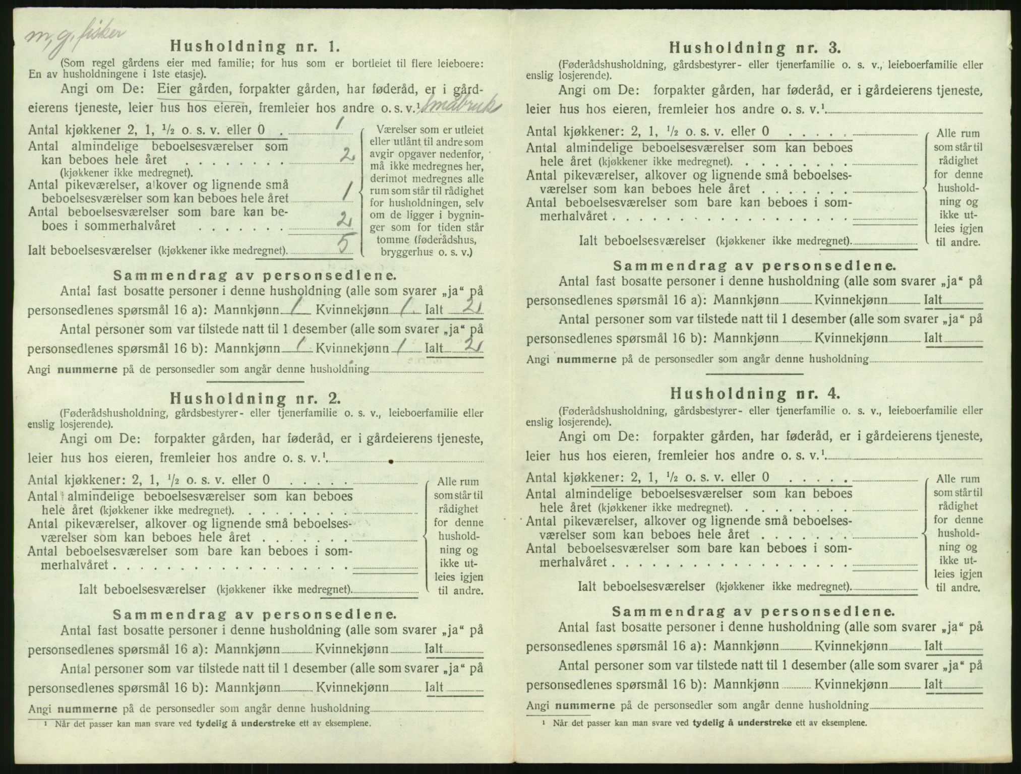 SAT, 1920 census for Aukra, 1920, p. 158