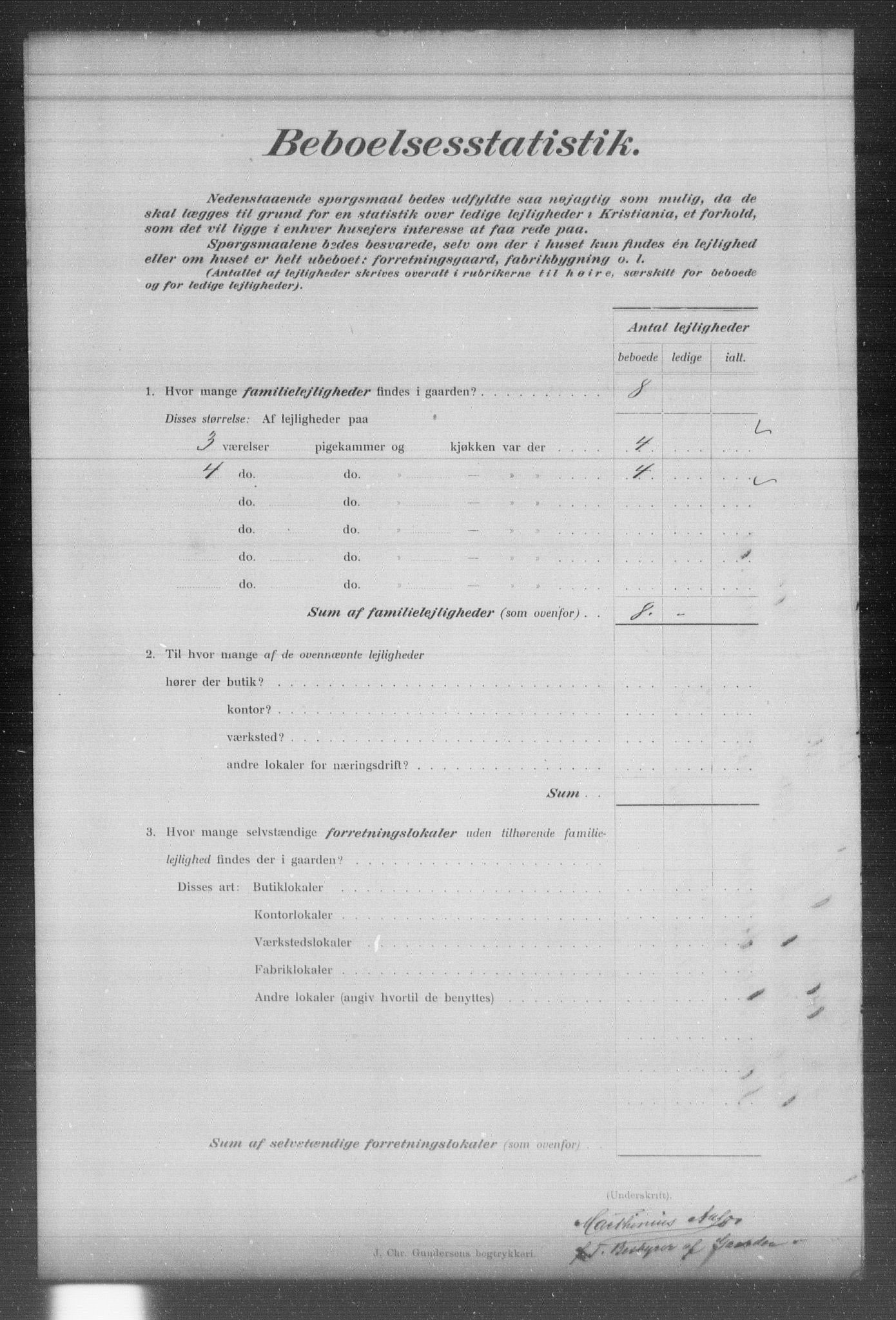 OBA, Municipal Census 1903 for Kristiania, 1903, p. 8107