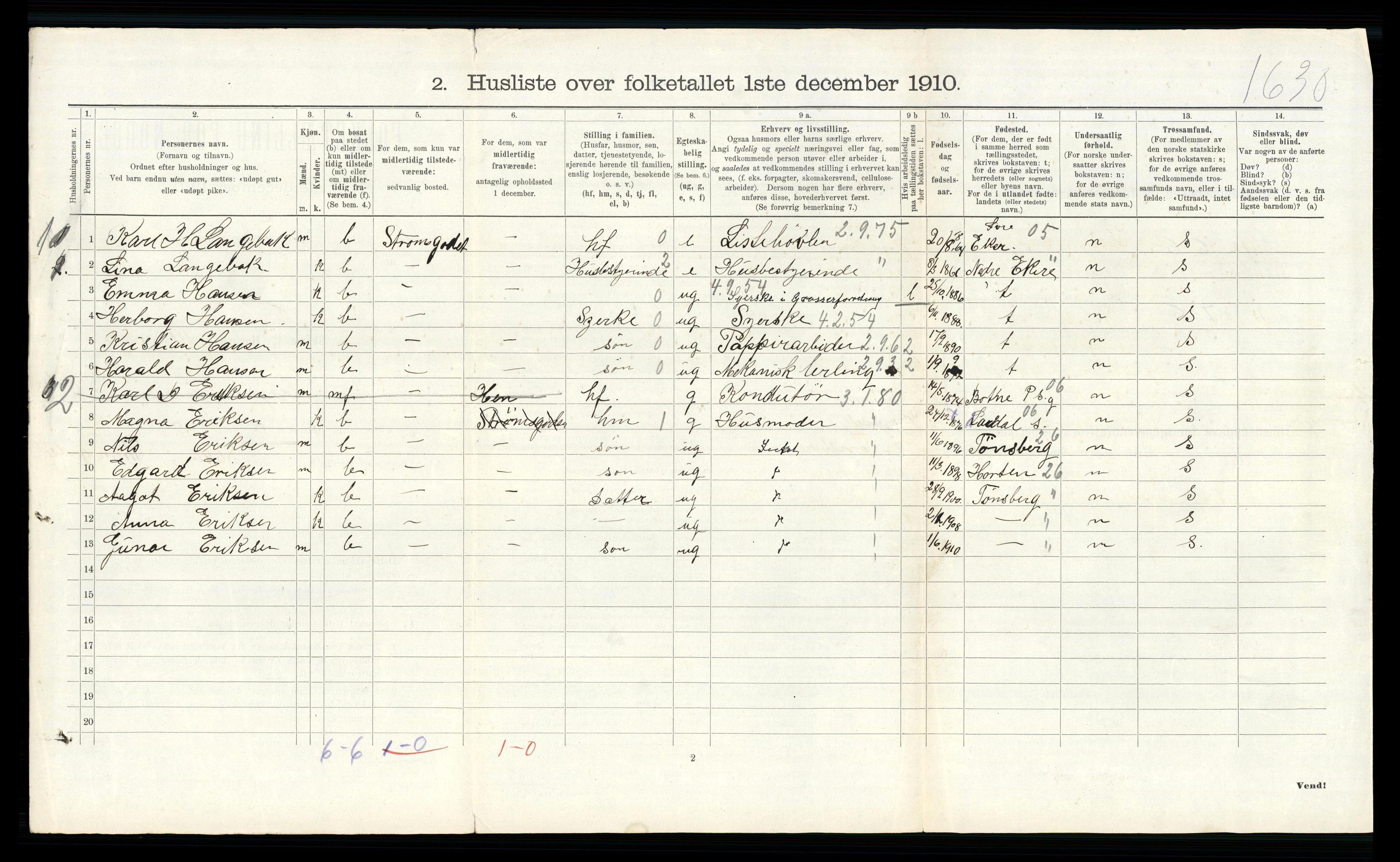 RA, 1910 census for Skoger, 1910, p. 295