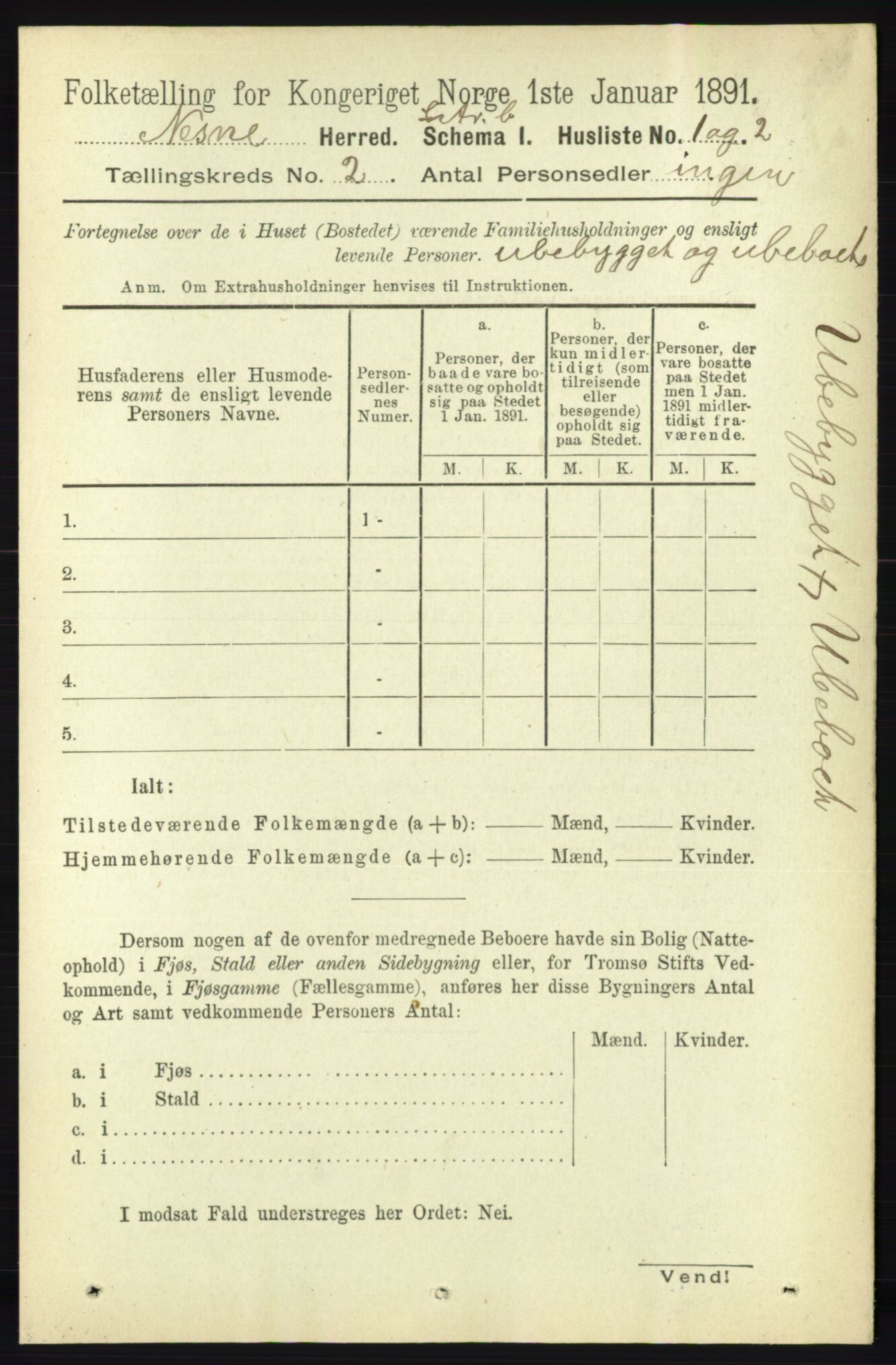 RA, 1891 census for 1828 Nesna, 1891, p. 744