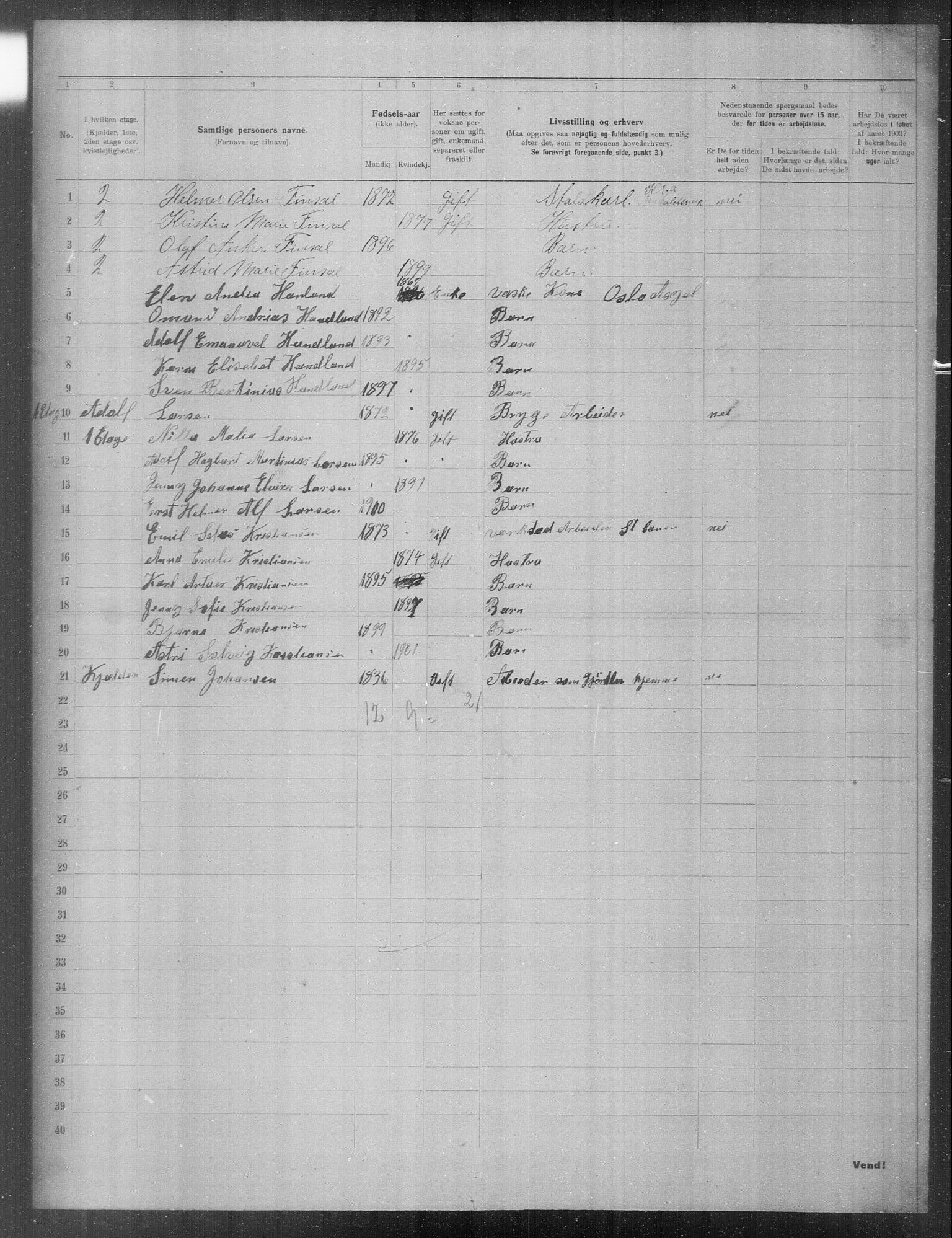 OBA, Municipal Census 1903 for Kristiania, 1903, p. 23388