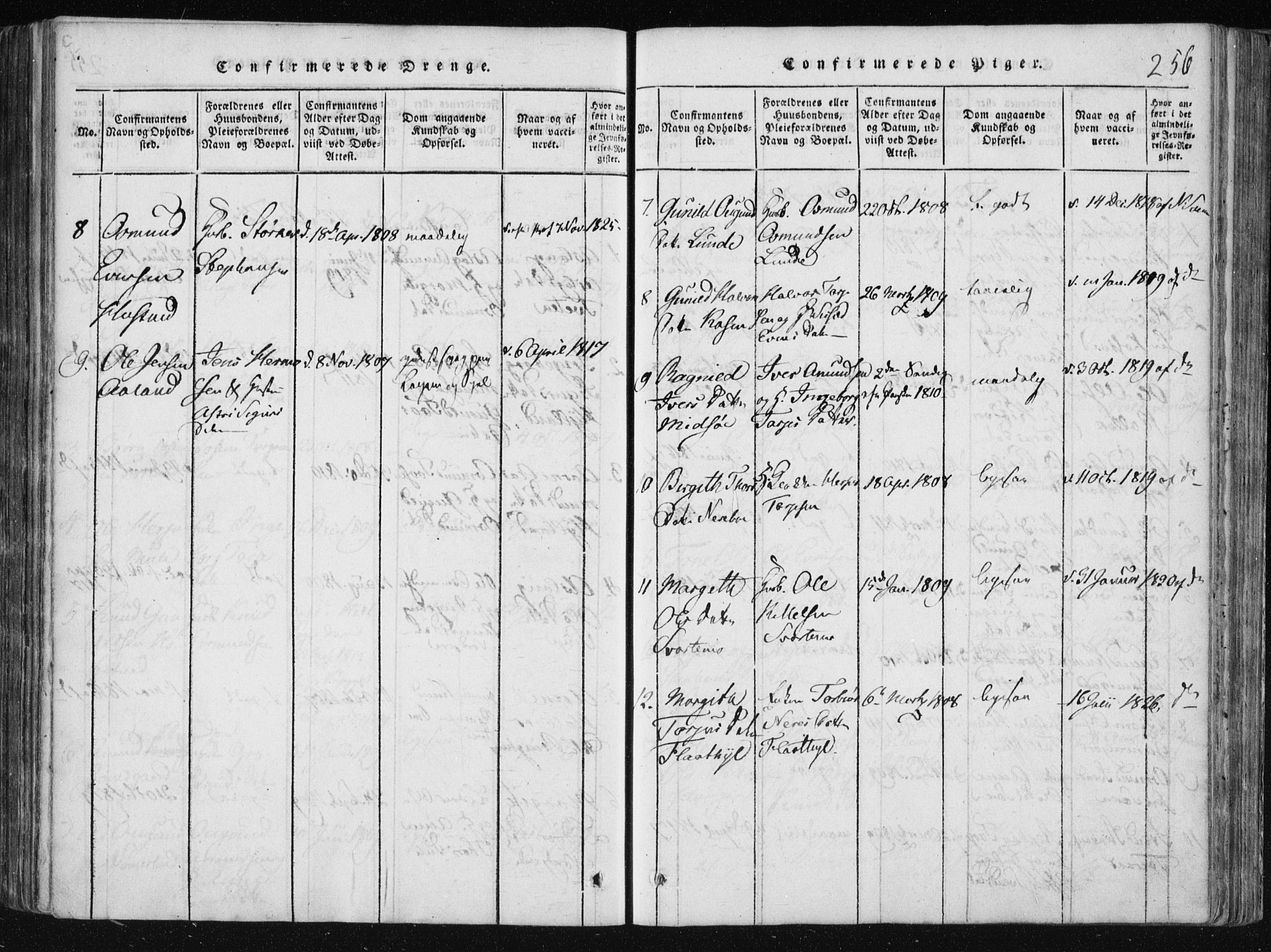 Vinje kirkebøker, SAKO/A-312/F/Fa/L0003: Parish register (official) no. I 3, 1814-1843, p. 256