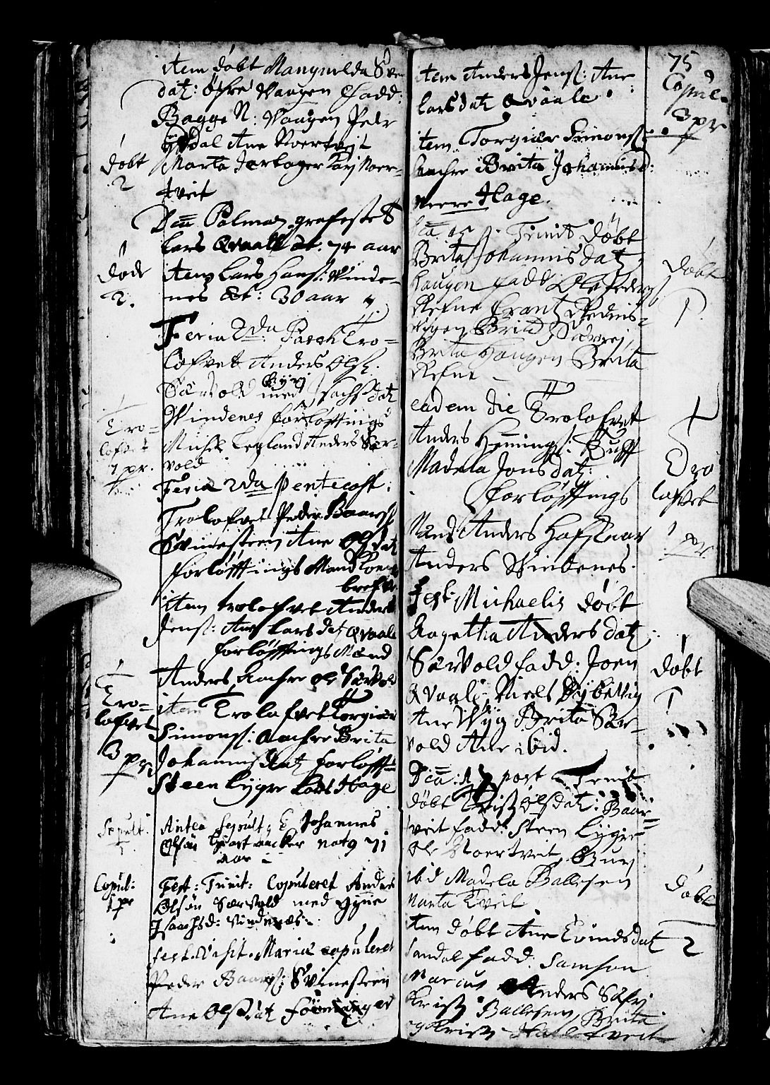 Os sokneprestembete, SAB/A-99929: Parish register (official) no. A 5, 1669-1760, p. 75