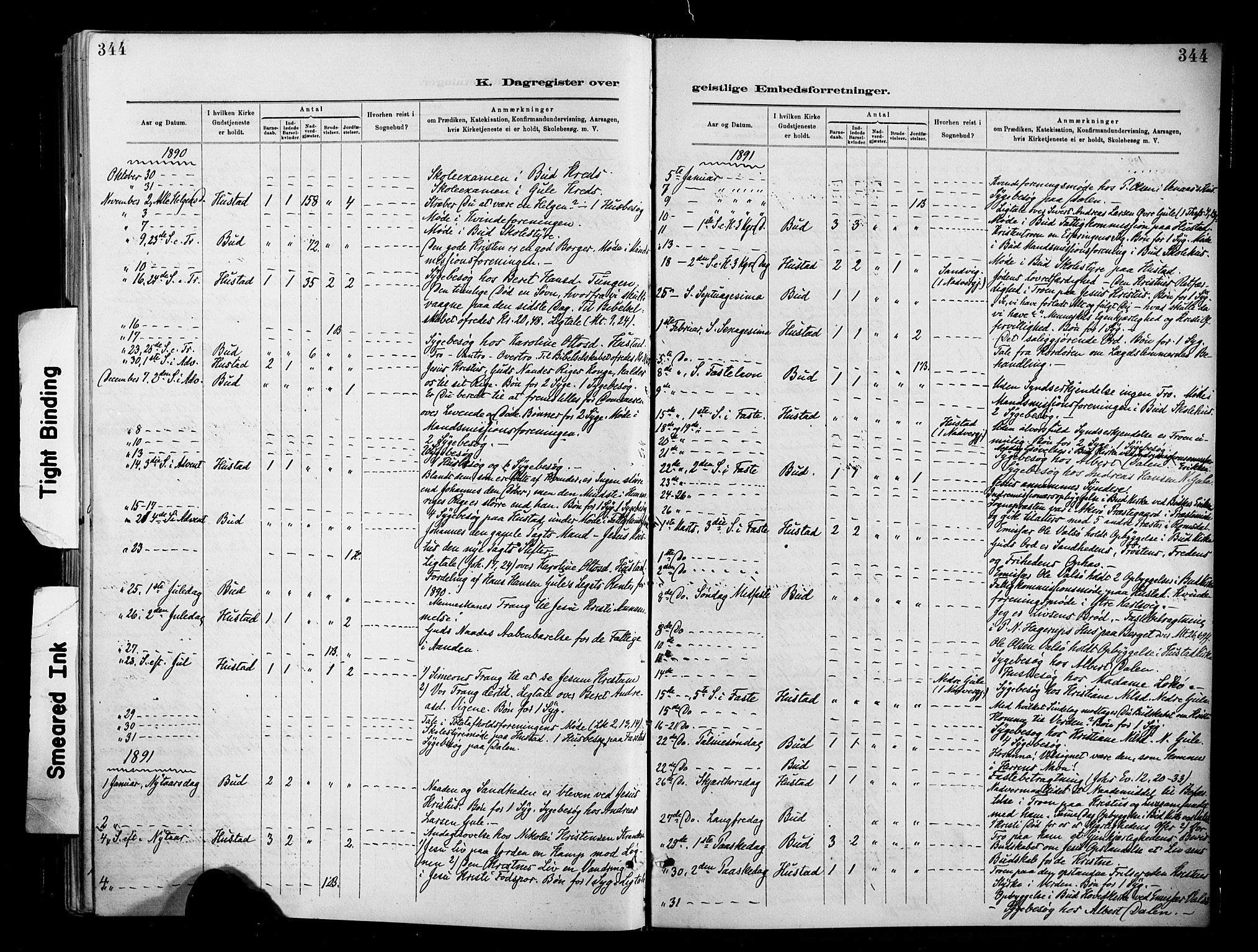 Ministerialprotokoller, klokkerbøker og fødselsregistre - Møre og Romsdal, SAT/A-1454/566/L0769: Parish register (official) no. 566A08, 1881-1903, p. 344