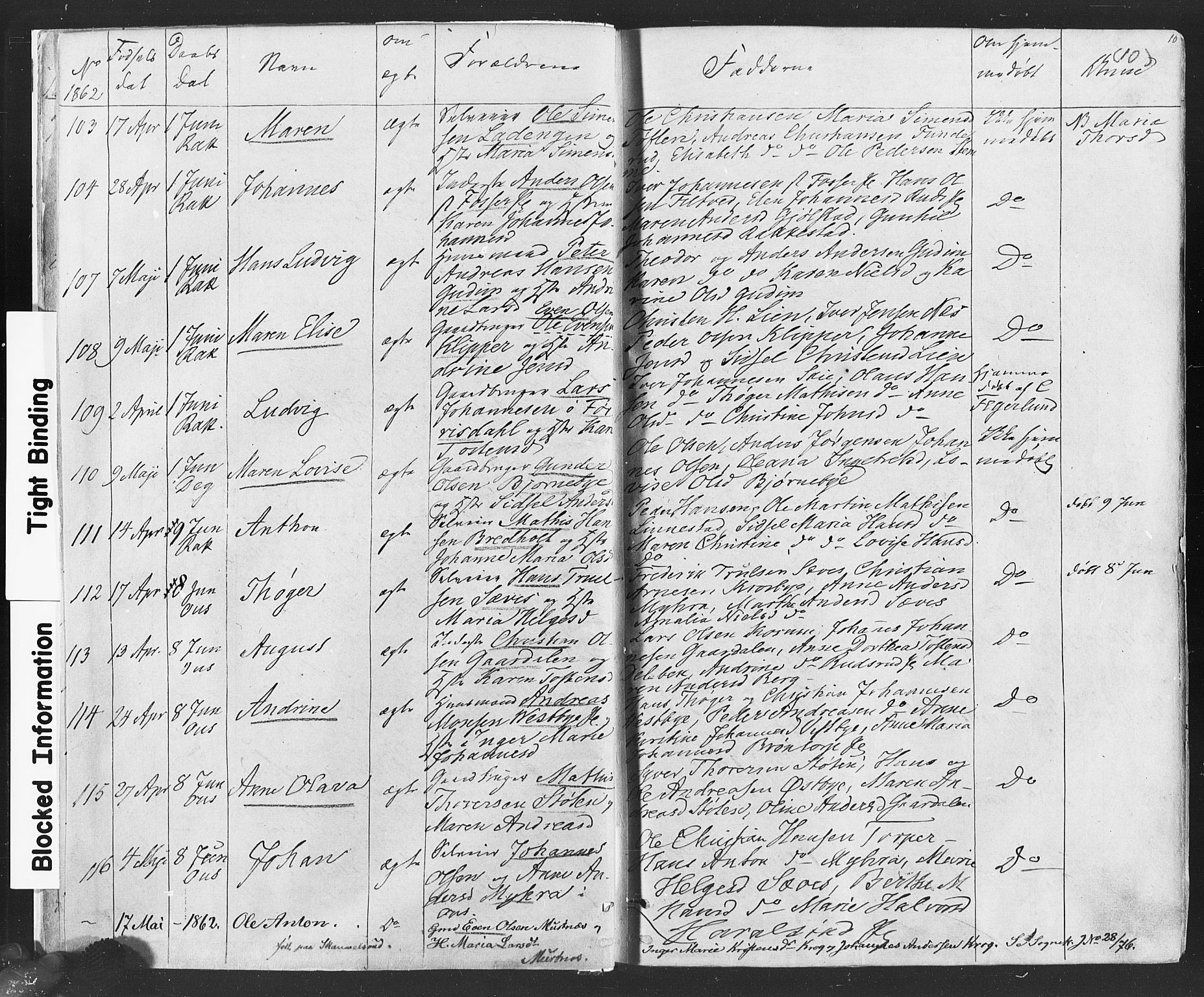 Rakkestad prestekontor Kirkebøker, AV/SAO-A-2008/F/Fa/L0011: Parish register (official) no. I 11, 1862-1877, p. 10