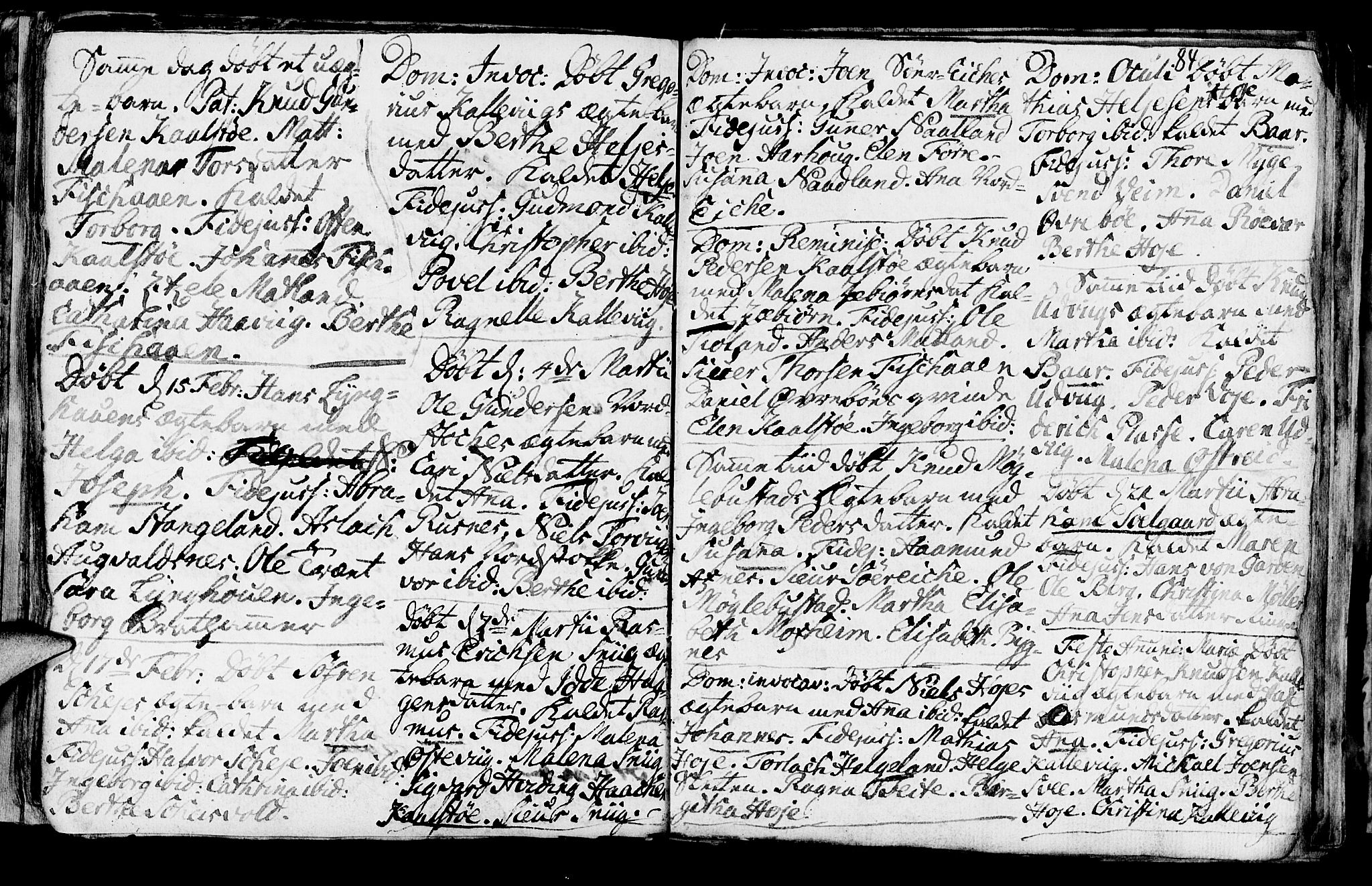 Avaldsnes sokneprestkontor, AV/SAST-A -101851/H/Ha/Haa/L0001: Parish register (official) no. A 1, 1711-1764, p. 84