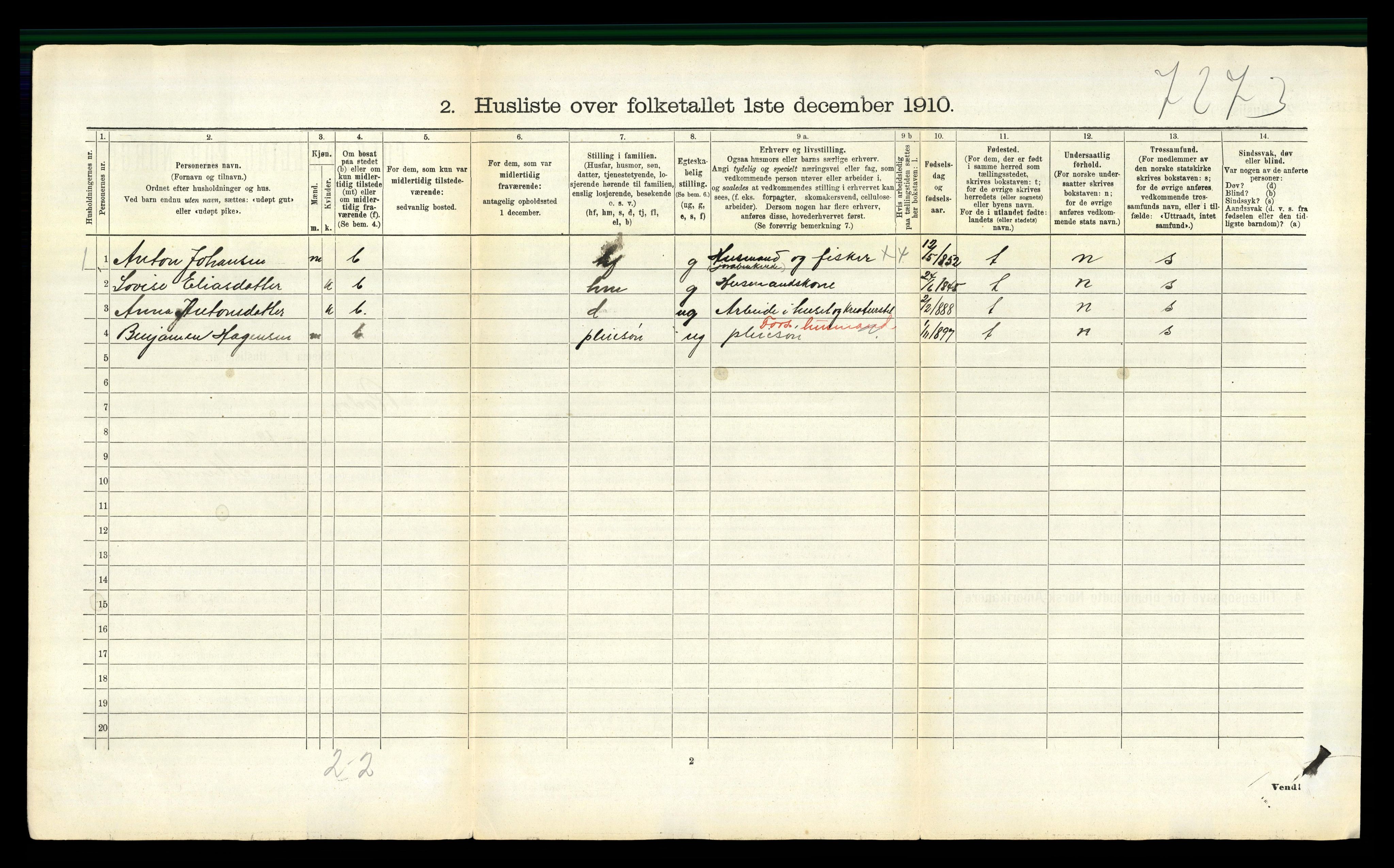 RA, 1910 census for Rødøy, 1910, p. 132