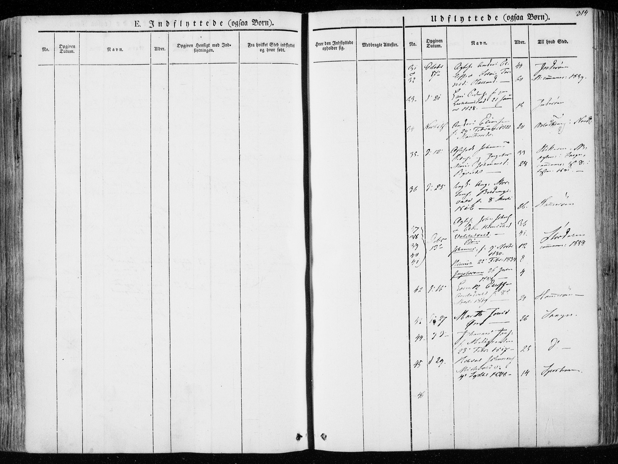Ministerialprotokoller, klokkerbøker og fødselsregistre - Nord-Trøndelag, SAT/A-1458/723/L0239: Parish register (official) no. 723A08, 1841-1851, p. 314