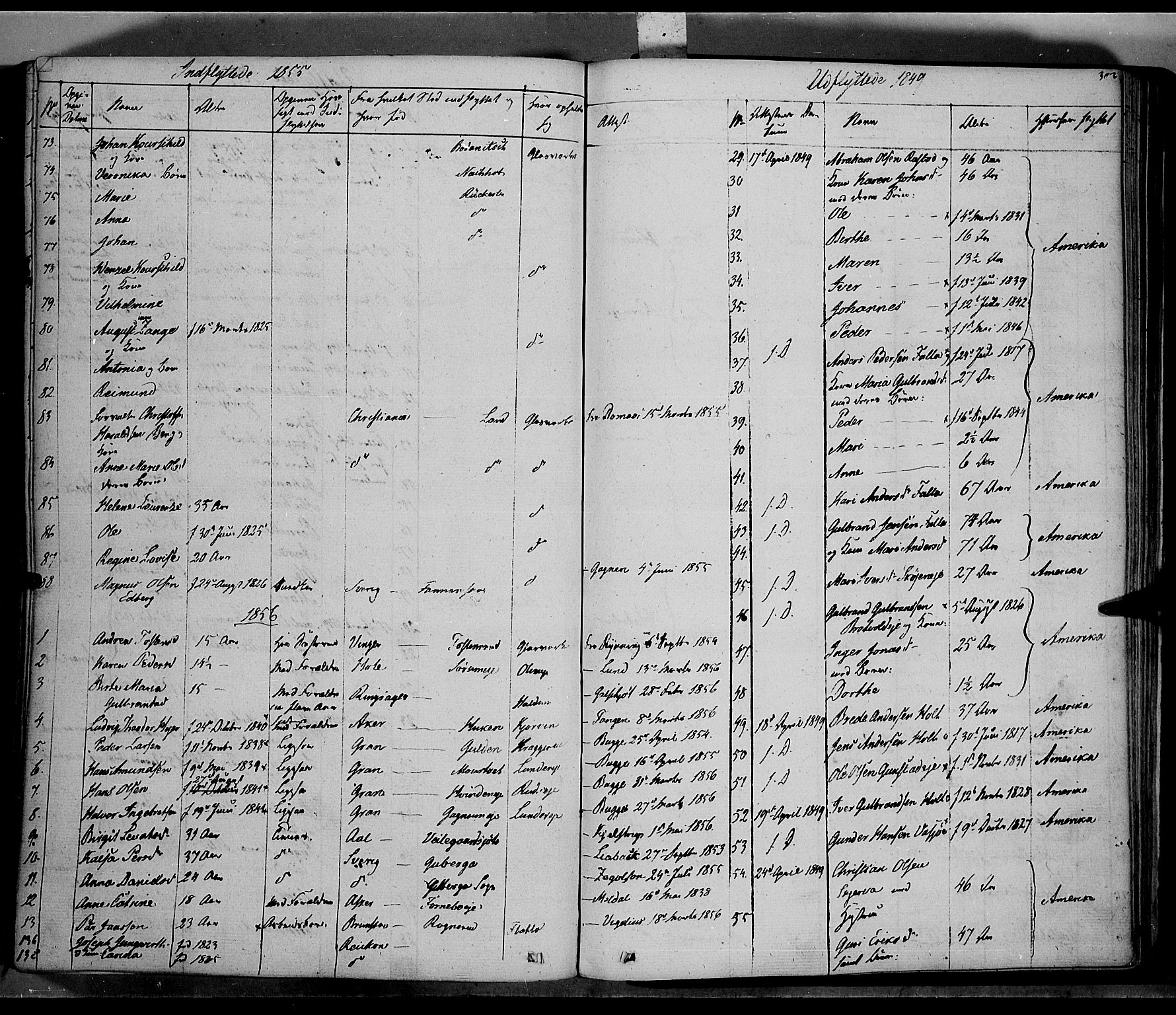 Jevnaker prestekontor, SAH/PREST-116/H/Ha/Haa/L0006: Parish register (official) no. 6, 1837-1857, p. 302