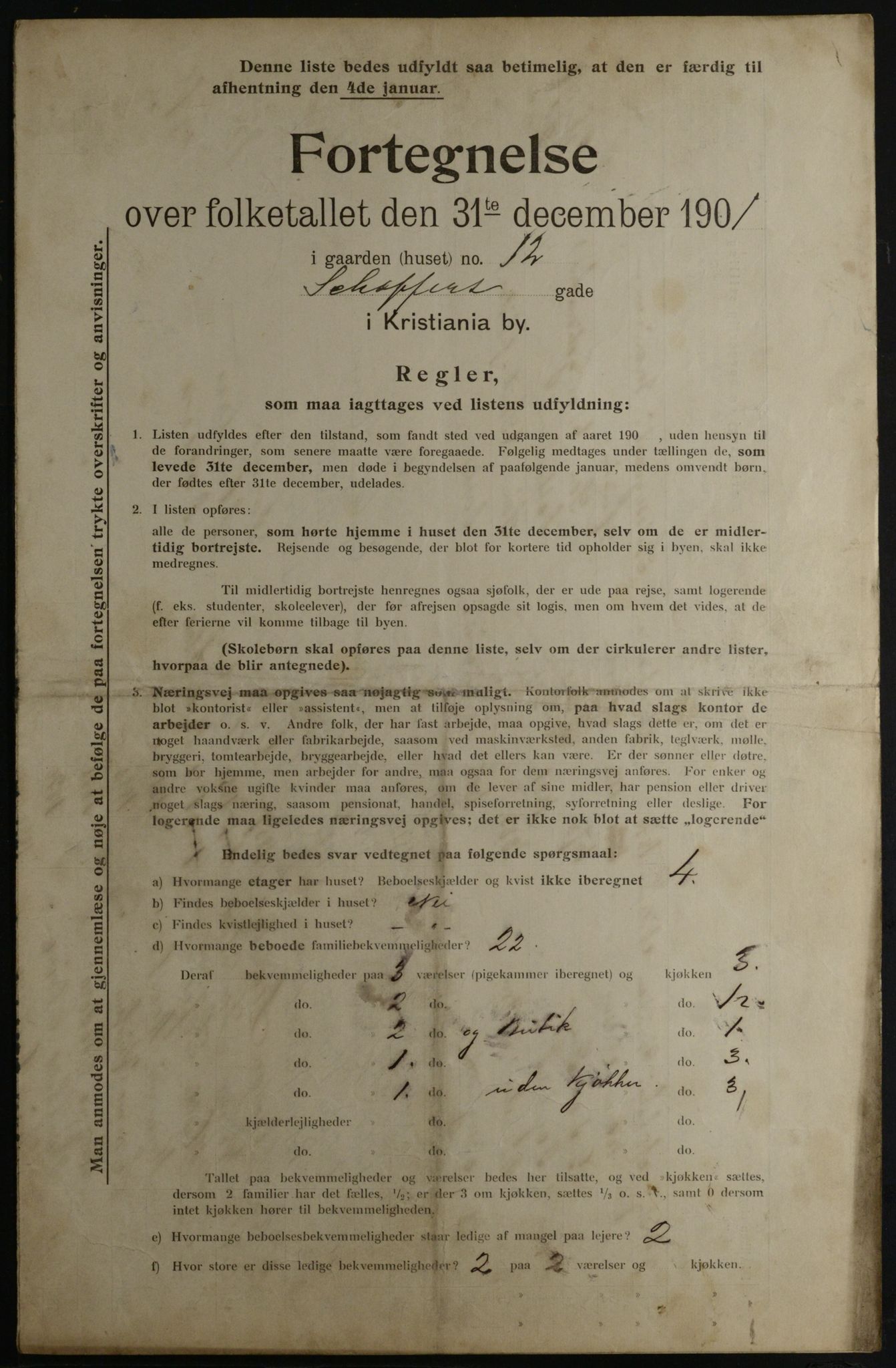 OBA, Municipal Census 1901 for Kristiania, 1901, p. 14386