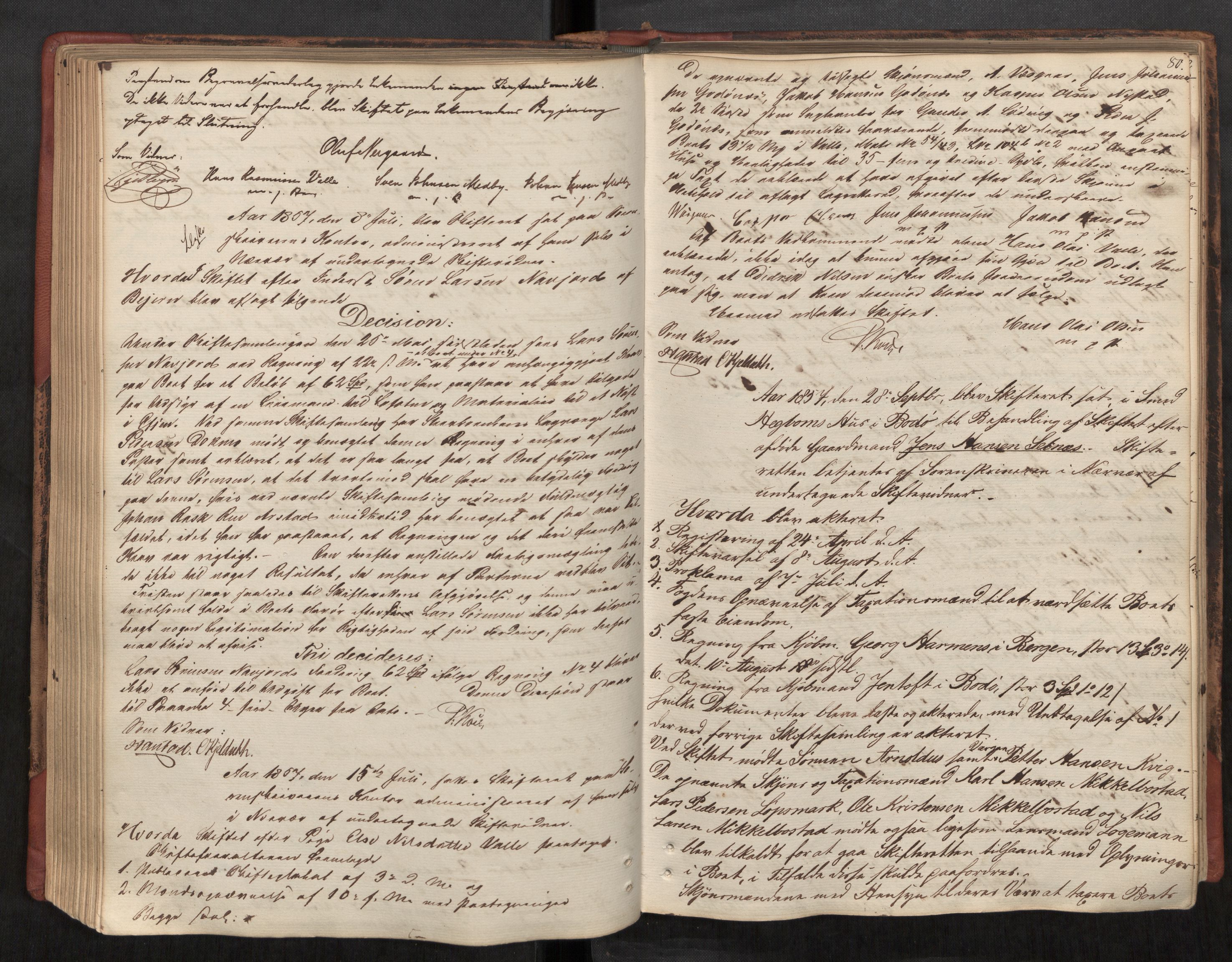 Salten sorenskriveri, AV/SAT-A-4578/1/3/3B/L0002: Skiftebehandlingsprotokoll, 1853-1865, p. 80