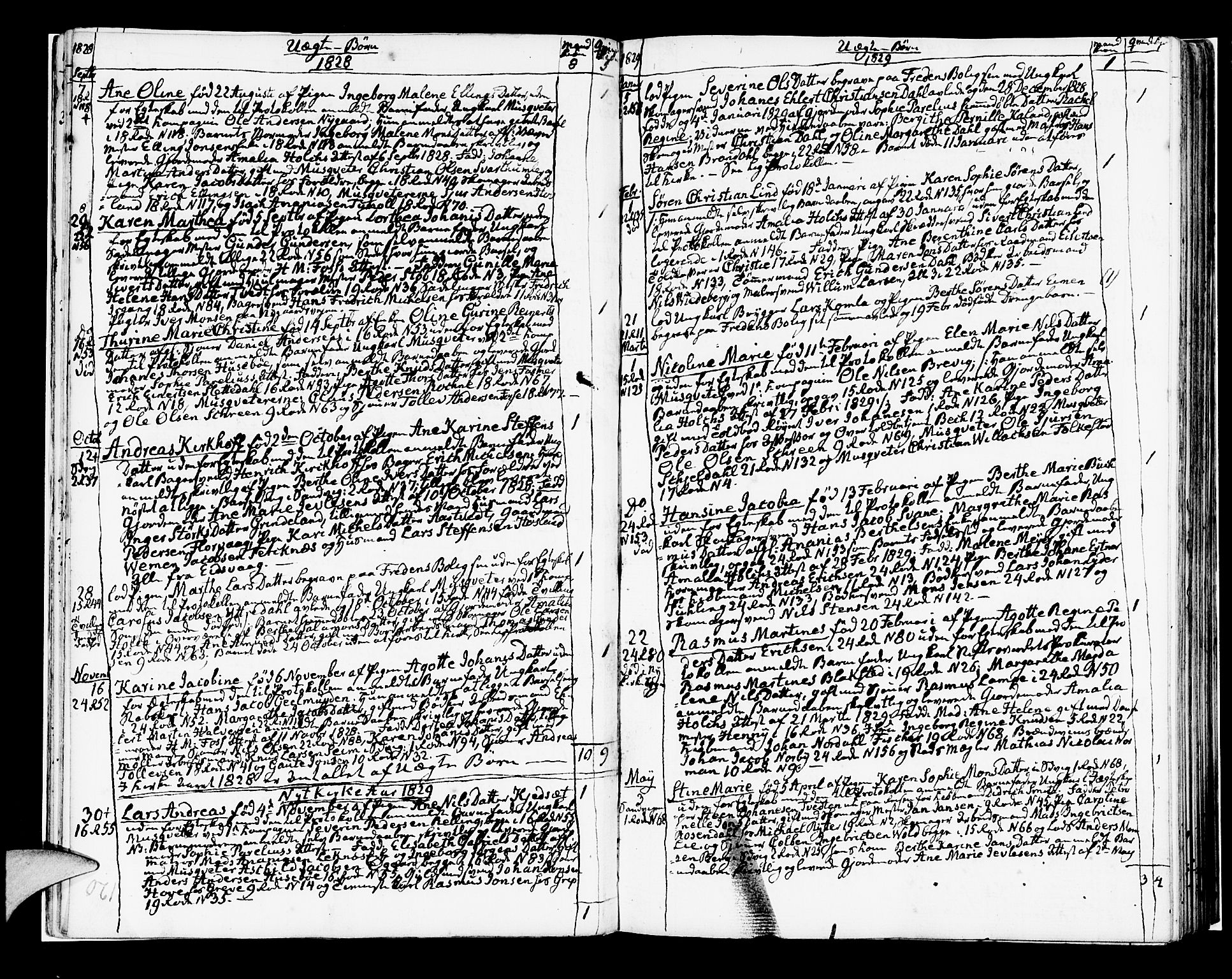 Korskirken sokneprestembete, SAB/A-76101/H/Hab: Parish register (copy) no. A 4, 1820-1832, p. 120
