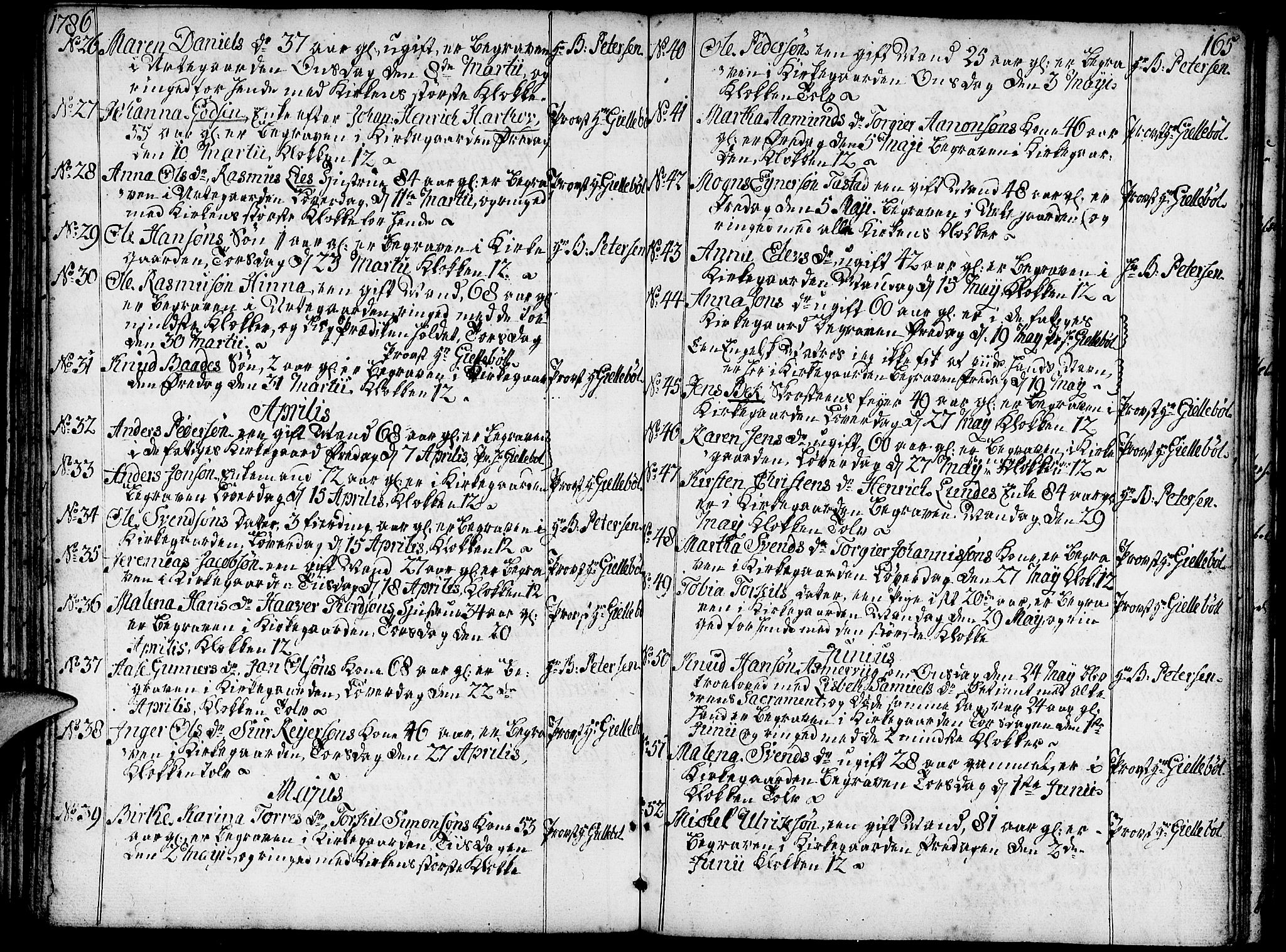 Domkirken sokneprestkontor, SAST/A-101812/001/30/30BA/L0005: Parish register (official) no. A 5, 1744-1788, p. 165
