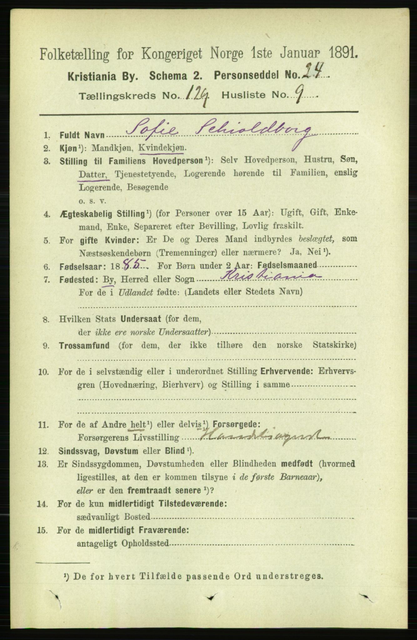 RA, 1891 census for 0301 Kristiania, 1891, p. 69433